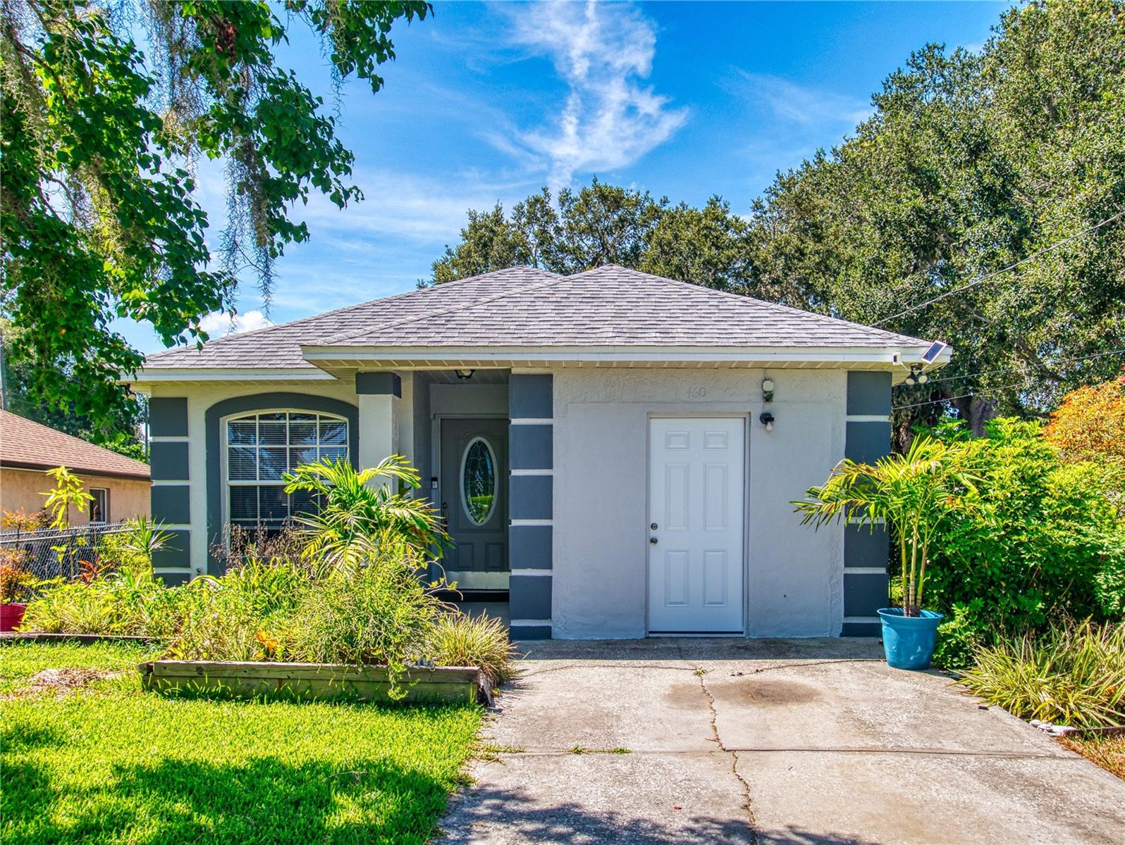 This charming home is available it a great price! Conveniently located across the street from a park, close to shopping, and just a few min to downtown DeLand. This home features significant updates - completely replumed (had Polybutylene pipe when built), the electric Service/Breaker panel replaced, Brand NEW kitchen with SS appliances, NEW laminate flooring throughout, NEW ceiling fans in LR and all Bedrooms, and the guest bath updated. Exterior painted 2025. Roof & A/C replaced in 2017. The 3 bed, 2 bath floorplan is efficiently designed for maximum space utilization, good sized Living Room and Bedrooms, the primary bedroom even features a roomy walk-in closet. The 1-car garage has been enclosed for additional storage but could be converted back by new owner. There is a fenced in back/side yard, side patio off the Living Room, mature trees, and a storage shed in the back yard. This is the affordable home you have been waiting for, don’t miss the opportunity to make this your NEXT Home.