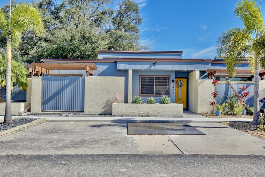 RARE WINTER PARK TOWNHOME FULLY UPDATED:"home currently unfurnished" Come see this newly updated, two-bedroom, one-bath, one-story Townhome that is one of a kind!! Features an open floor plan with vaulted ceilings, double sliding doors to the backyard, and vaulted ceilings with windows letting the natural light in. The beautiful kitchen is a must-see with modern cabinets, stainless steel appliances, and granite waterfall countertops! Spacious master suite with 2 closets,  walk-in closet and custom built-in closet. Enjoy the outdoors with a luxurious, well appointed back yard featuring low maintenance astroturf, a pavered patio area, and marble stone. The outside is wired to accommodate an outdoor projector. If you enjoy outdoor dining, you will love the custom grill enclosure that includes a Blackstone grill! 3 parkings  spaces right out the front door. Enjoy the convenience of having mail delivered to your mailbox just outside the front door. This townhome is perfectly located in the sought-after Windward Square community, featuring a resort style pools, Putting green and tennis/pickle ball courts. Conveniently located off Howell Branch Rd, near 436, and minutes from Baldwin Park, Park Avenue shops, and restaurants. Minutes from Publix, Walmart, Gyms etc