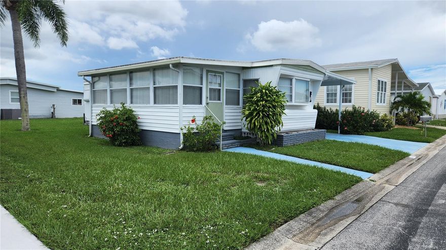 FLEXIBLE & EAGER SELLER! This quaint and cozy turnkey furnished (some personal exclusions) 1 bedroom, 1 bathroom, 575 sqft home with an additional 190 sqft Florida room provides extra living space for added comfort. Located in the ONLY Resident-Owned Park within the Sarasota city limits - Oakwood Manor, this property is priced accordingly—the land value alone is close to the list price!
Enjoy the convenience of indoor laundry with stackable washer/dryer and recent updates: drywall, full carport replacement, electric panel & wiring, and a new stove (2025). Vapor barrier & insulation replaced (2024). Full polystyrene roof replacement (2017). Termite tenting (2022). Fresh interior paint in the main living area (2025) Easy-care laminate and sheet/tile vinyl throughout—no carpet! 
Oakwood Manor is a vibrant, gated 55+ community spanning 90 acres, offering a wide range of amenities for just $190/month. Maintenance fee includes lawn care, cable TV, community pool, and common ground upkeep. The spacious clubhouse features a fitness room, library, pool table, commercial kitchen, event stage, and dance floor. Outdoors you’ll find a heated community pool with handicap ramp, hot tub, shuffleboard, putt-putt, shaded picnic areas, and more.
Perfectly located next to the Legacy Trail and city-managed pickleball courts, just under 3 miles to downtown Sarasota and 6.5 miles to the sandy shores of Lido Key Beach, with shopping and dining close by. Please note: Oakwood Manor does not permit pets or motorcycles.
Don’t miss your chance to enjoy comfortable living in one of Sarasota’s most sought-after communities!