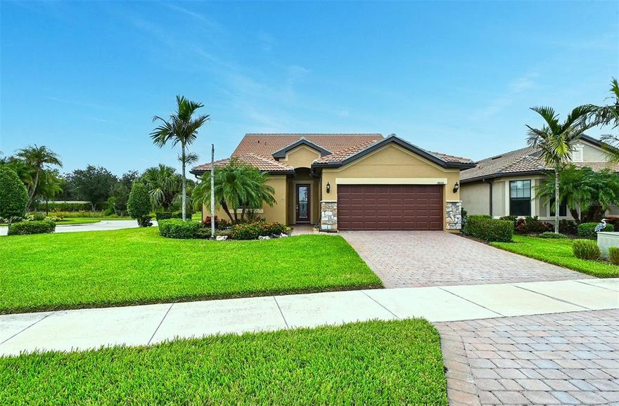 Immaculate model perfect pool home in Sandhill Preserve on Palmer Ranch* This home is by far the best priced home per sq. ft. in community* Recently added custom pool & spa (2019)* Situated on a private corner  lot at the end of a cul de sac without a home on west side* Downstairs features 2 bedrooms, 2 baths plus office, great room, dining room & Florida room*This unique Summerwood model has over 3100 sq. ft.  of air conditioned elegance*  Additional AC storage room* Upstairs has its own guest area with large bonus room, 3rd bedroom & full bath* 2 new AC systems installed* Hurricane impact glass on all windows & sliders* New carpet upstairs* Exterior painted in 2020* Extra deep garage with 4 ft. extension* Plumbed for 0utdoor Kitchen* Whole house filtration system* Gourmet kitchen with wood cabinets, quartz counters, upgraded stainless appliances* Main living area has upgraded wood grain porcelain tiles*  Sandhill Preserve is one of Palmer Ranch's newer communities with only 308 homes* The community features a community pool, jacuzzi, fitness center, club house, fire pit, barefoot bar area tennis & more. Located in the heart of Palmer Ranch just minutes from world famous Siesta Key beach, shopping, restaurants & Legacy bike trail*