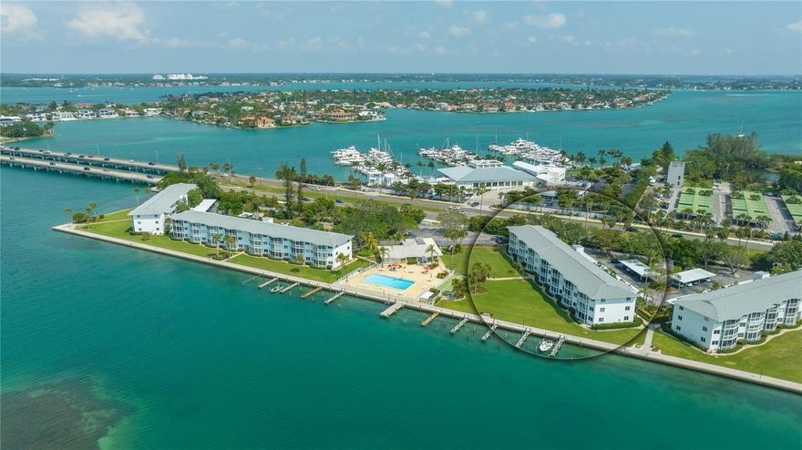 Newly renovated condominium in unique, prime waterfront community with optional boat slip directly outside your door. Sarasota Harbor East is a 55+ maintenance-free community with an exceptional location and arguably the finest bayfront views in Sarasota! Minutes from downtown Sarasota and St. Armands Circle, Lido Beach, and conveniently located just across the street from the Sarasota Yacht Club. This ground-floor unit features two bedrooms, two full bathrooms, and a fully glassed porch that offers breathtaking views. The windows and sliders are hurricane-to-code. The clubhouse has undergone an upgrade and includes a fully equipped kitchen and outdoor grills available for community use. The large pool has also been recently renewed. Each unit is equipped with a covered carport (this one is directly in front of your door) along with guest parking. There is even a designated area onsite for storing kayaks! Boats (sailboats or powerboats) up to 30 feet in length are permitted. Slips are offered on a first-come, first-served basis, and all costs are included in the maintenance fee (several slips are currently available for your boat!). The quarterly fee encompasses cable/high-speed internet, water, sewer, trash collection, exterior pest control, and all building/community maintenance expenses. Leasing is prohibited for one year following purchase. Pets permitted with valid service or support animal documentation.