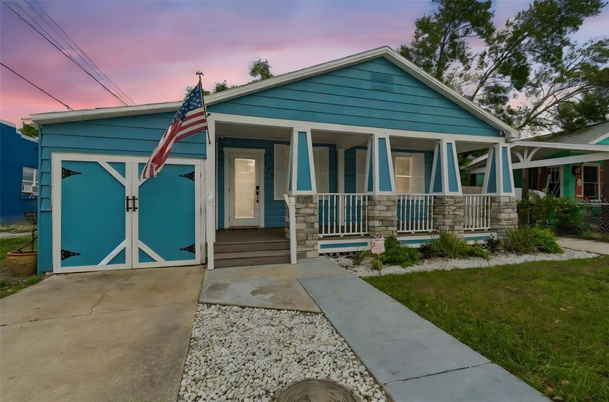 This 2-bedroom, 2-bath home offers a great combination of thoughtful updates, functionality, and location—perfect for both everyday living and entertaining. Recent major improvements provide immediate peace of mind, including a new roof (2023), A/C (2023), and water heater (2022), along with updated plumbing and electrical, an important and valuable upgrade for long-term reliability and efficiency. Inside you'll find a light and inviting interior featuring an open flow, luxury vinyl plank flooring in the main living areas and bedrooms, and tasteful tile flooring in the kitchen and den. The fully remodeled kitchen is a standout, complete with granite countertops, stainless steel appliances, ample cabinet space, and a designated area for pantry-style storage and the refrigerator. Both bathrooms have been tastefully updated, and the home is enhanced with updated light fixtures, ceiling fans, and fresh interior and exterior paint throughout.

Out front, enjoy a welcoming porch which is perfect for a morning cup of coffee or relaxing in the evenings. Out back, the property offers a highly versatile yard with plenty of space to accommodate vehicles such as trucks, boats, or even an RV—providing flexibility that’s hard to find. The converted carport adds valuable covered storage, functioning similarly to a garage space. Security cameras will also convey with the property. Conveniently located near I-275, shopping, dining, and just a short drive to downtown Tampa, this home offers easy access to everything the area has to enjoy.