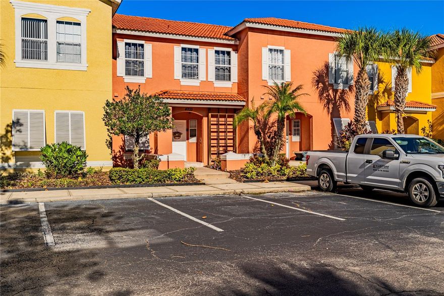 Nicely remodeled townhouse. Feature 3 beds / 2.5 baths, laminated floors throughout, . Perfect for relaxing family gatherings. You can enjoy the freedom of no rental restrictions. Enjoy a resort-style pool, tennis court, fitness center, tiki bar, hot tub and more. The property is located less than 10 miles away from Disney parks, near shopping and dinning areas. Showings on Saturdays only