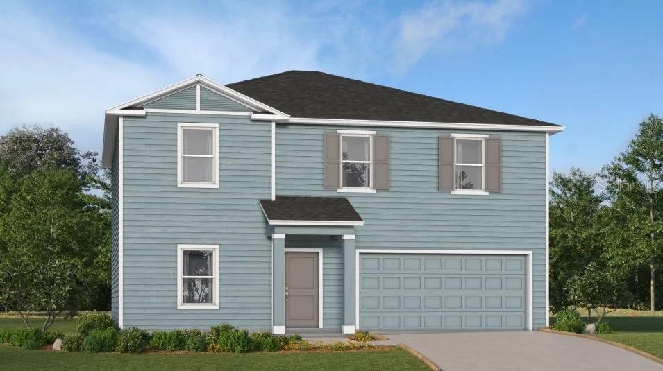 The first floor of this two-story home shares an open layout between the kitchen, dining area and family room for easy entertaining with access to the patio. A secondary bedroom on the first floor can easily be converted to a guest room or home office. Upstairs is a versatile loft that serves as an additional shared living space, along with three secondary bedrooms and a luxe owner's suite comprised of an en-suite bathroom and a large walk-in closet.