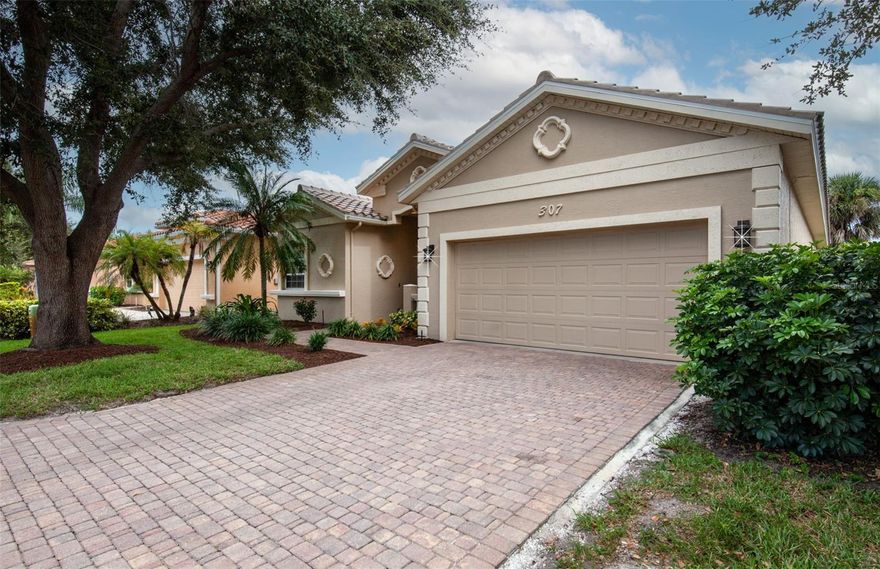 Live on Venice Island! Ideally located in the luxurious private gated Bellagio, Venice’s single family gated residential community located on the Inter Coastal Waterway. This community is among the highest elevations on Venice Island and the home is in the low-risk X flood zone -no flood insurance required.  Home is spotless and well maintaned with brand new tile roof in 2025, upated LVP flooring in many rooms, new AC coil, remodeled kitchen with grantie countertops, and more. This lovely home includes a swimming pool and large screened in lanai with conservation views to the rear with no rear neighbor. Bellagio is a private, gated community with grounds maintenance-free homes. Amenities include tennis & pickleball courts, a large community, clubhouse with gym and meeting spaces. Community roads have recently 
been repaved and gates upgraded and fortified.  Bellagio residents enjoy direct access to the Venetian Waterway Park, which runs along the  Intracoastal Waterway.