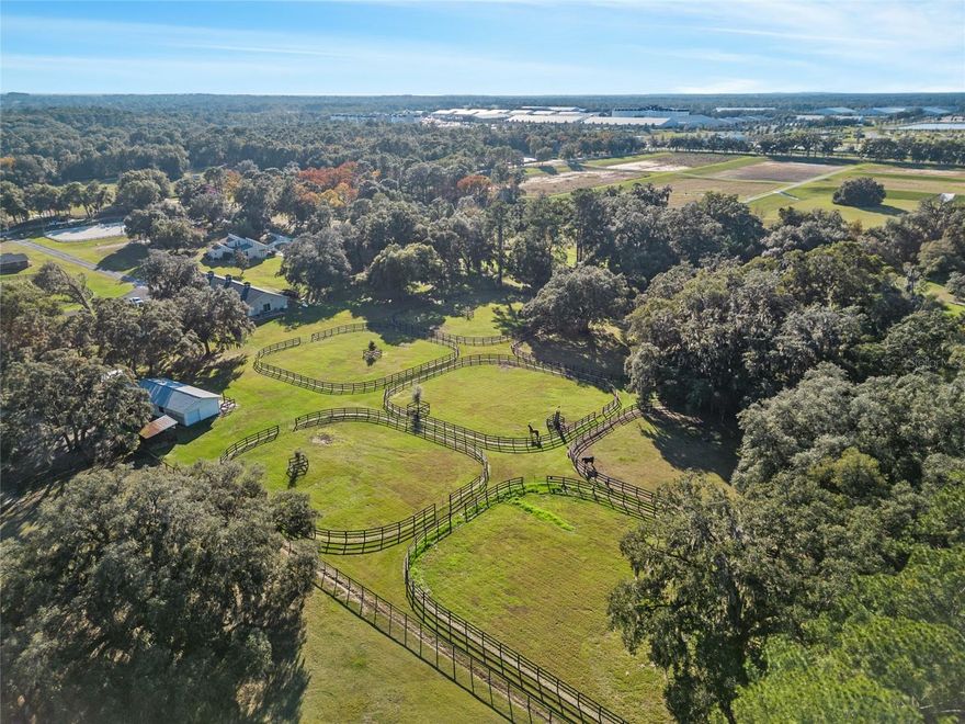 TURNKEY OCALA FARM!!! Perfectly positioned for both tranquility and convenience, this property is a rare opportunity to own a slice of Ocala's renowned "Horse Capital of the World." Located 1/4 mile to the entrance to the famous WORLD EQUESTRIAN CENTER, 12 minutes to HITS, and a short 15 minutes to downtown. Whether you're seeking a comfortable home, a top-tier equestrian facility, or both, Acadia Acres delivers it all. This property is being offered "all inclusive" with three homes and a two bedroom barn apartment completely furnished all the way to sheets and towels. A trainers delight with thirteen stalls, eight paddocks and an irrigated 100 x 200 GGT arena! This property is priced to sell with incredible income potential that could more than cover your mortgage with all it has to offer. An additional ten acres is also available, inquire with listing agent.
