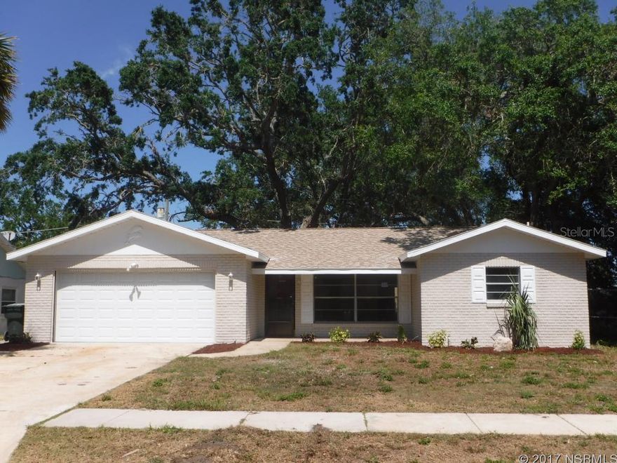 Charming remodeled home is move-in ready. Lots of new here. New roof. New heat & a/c system. New water heater. New garage door & automatic door opener. New paint inside & out. New laminate & carpet flooring. New light fixtures. New ceiling fans. Lots of natural light in the living room. Remodeled kitchen. Stainless steel appliances. Large pantry. Dining room has sliders to screened porch. Split bedroom floor plan. Both bathrooms remodeled. Open front porch. Rear screened porch. Special feature: wheelchair accessible doorways throughout. Near golf course. Easy access to major roadways & shopping. ;Water: City