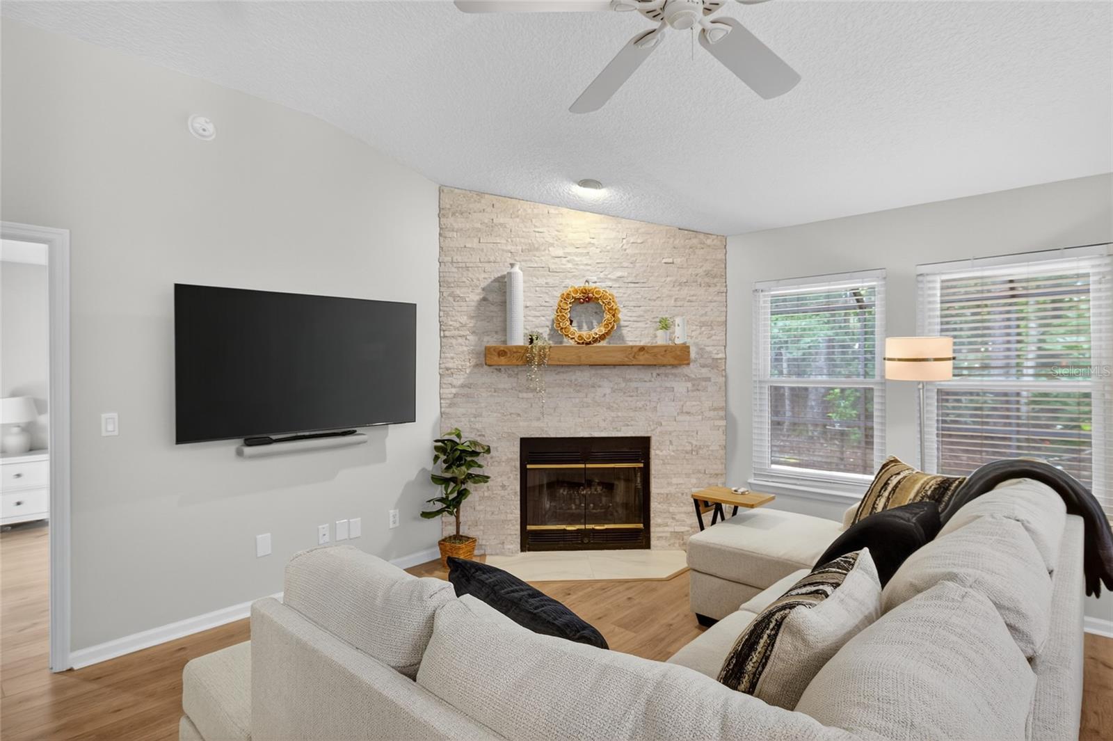 Stunning, Fully Updated & Partially Furnished Home with Generator – A Rare Find!
This is the one you’ve been waiting for! Tucked away on a quiet cul-de-sac, this beautifully updated 3-bedroom + den (optional 4th bedroom), 2-bath home checks every box—with thoughtful upgrades, stylish finishes, and everyday comforts that make it truly move-in ready.
Step inside and fall in love with the bright, open layout, fresh interior and exterior paint, newer windows, and all-new laminate flooring. The gorgeous kitchen has been completely redone with modern cabinetry, beautiful quartz countertops, hardware, backsplash and finishes—perfect for both casual meals and entertaining. The owner’s suite is a dream, featuring a fully remodeled bath, while the guest bath has a sleek updated vanity.
Cozy evenings by the brand-new stone surround fireplace, mornings on the oversized screened lanai with all-new screens and doors—this home is designed for easy, elegant Florida living. Bonus: it's partially furnished, so you can move right in and start enjoying!
You’ll also have peace of mind with a whole-house generator powered by three propane tanks, newer HVAC, and new lighting throughout.
Whether you're looking for style, space, comfort, or security—this home has it all. Located in a private, friendly cul-de-sac, this rare gem won't last long!