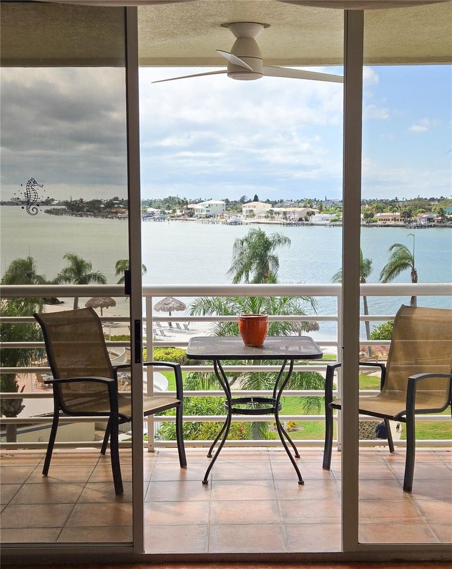 Welcome to Bahia Vista Highly Desirable Location and RARELY available Top floor end unit Penthouse. PRIME LOCATION! Turn Key and Ready for Quick Occupancy! Bahia Vista is a tropical paradise nestled in the vibrant city of St. Petersburg next to St. Pete Beach. Awesome Penthouse Condo offers the perfect blend of luxury, comfort, and breathtaking views. Split plan features 2 bedrooms & 2 baths, the unit provides ample space for relaxation and entertainment. As you step inside, you'll be greeted by an inviting atmosphere and abundance of natural light. The condo features fully remodeled an eat-in kitchen, equipped with modern appliances and stylish breakfast bar, perfect for culinary enthusiasts and casual dining alike. One of the highlights of this condo is the private balcony that overlooks the alluring Pass-A-Grill Channel. Imagine waking up to panoramic water views, sipping your morning coffee. Unwind in the evening while enjoying the stunning sunsets from the comfort of your private balcony. Residents of Bahia Del Mar have exclusive access to a resort-style pool area, where they can unwind, bask in the Florida sun, and take a refreshing dip in the sparkling waters. Additionally, the condo boasts a private beach, providing a serene escape just steps away from your door. For those seeking the best of both worlds, this condo is ideally located just minutes away from the world-class Gulf beaches. Experience the powdery sand, gentle waves, and endless opportunities for beachside relaxation and recreation. or vibrant downtown St. Petersburg just a short drive. Immerse in the nightlife, indulge in delectable dining, explore the thriving arts & culture, visit the renowned museums. The waterfront on Tampa Bay offers stunning views and a plethora of outdoor activities. Your condo comes with assigned parking spot #216. Plenty of guest parking as well.