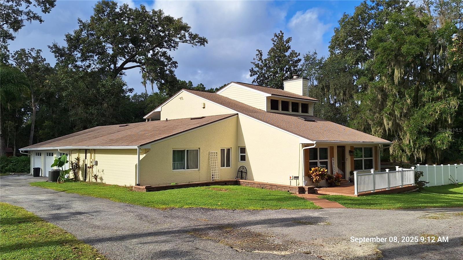 Welcome to SE Ocala. This custom 3 bed 3 bath 3 car garage pool home is just minutes from all the conveniences Ocala has to offer. To much to actually write about on this home so you will need to come and see. Downstairs offers kitchen & dining area with built in china shelving, breakfast bar, all kitchen appliances included. Ceramic tile and ceiling fans throughout. Walk in pantry closet. Living area with access to the side deck to soak up the sunshine and grill a steak. Sunken den includes wood burning fireplace with tongue & groove cedar accent wall. Master bed and bath gives you direct view/access to the lanai and pool area. Bed 2 is oversized with its own bath and walk in closet giving you the option for an additional master. The 3 car garage with high ceilings include a 38 ft long loft for an enormous amount of storage space. Upstairs you will find the 3rd bedroom and bath with built in cabinetry/drawers, his/her sinks. Updated ceramic tile shower & the 2nd balcony giving you a birds eye view of the pool and back yard. The following items have been updated in the past 1-7 years. Sliding doors, pool pump, HVAC, roof, plumbing, pool mar cite and pavers, tile floor in kitchen, 200 amp electrical panel, deck on side of house.
