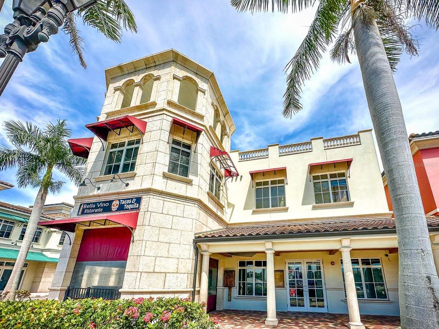 Showcase your dining concept at 3983 Destination Drive (Bay Street Village and Towncenter, $1,800,000, 3,871 SF CG, Osprey) – a premier restaurant-ready space in a vibrant, walkable, amenity-rich setting along US-41, steps from the waterfront and thriving residential growth.
This turnkey 3,871 SF Restaurant Opportunity is a Two-story, fully built-out space with seating for ~150 guests plus outdoor dining areas.
Revenue-Ready Layout – Ground floor offers spacious interior dining room, centralized bar for high-volume service, and outdoor options.
Operational Efficiency – Second floor, elevator accessible, includes balcony, additional kitchen workspace, storage, walk-in cooler, and additional dining area with coffee bar ideal for private events, membership type experience or overflow seating.
Prime CG Zoning – Flexible commercial use with strong ROI potential.
Equipment Included – Restaurant equipment conveys; furniture available and ready for upgrade to match your concept’s brand.
Outstanding Exposure – Prominent entrance tower with excellent signage visibility along Route 41.
Growth Market – 200+ luxury residential units have just premiered adjacent to the property, which will bring strong foot traffic and revenue potential.  Secure a prime restaurant location in a rapidly growing, high-traffic corridor with exceptional visibility along US-41. Surrounded by complementary tenants—including a breakfast and lunch bistro, art galleries, jewelry shops, a spa, a florist, and coworking spaces—this property offers a built-in audience and a rare opportunity for a sophisticated, high-end concept poised for strong long-term returns. Matterport virtual reality tour, equipment inventory, and floor plans available upon request.