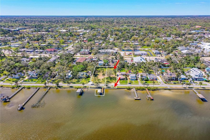 This direct waterfront lot has quick and easy access to the channels of the Intercoastal Waterway. This one of a kind lot has over 55 feet of water frontage, and is 250 foot deep. The oversized property will accommodate a house of considerable size. The lot has riparian rights to the water and the seller has documentation from The City of Port Orange that allows for a dock to be built. The waters should accommodate a medium sized boat with an average draw. You can build your dream home and watch the sunrise over the water, or watch the dolphin play all around you. Needless to say, the possibilities are limitless! Just a few minutes to the beach, as it is only 1.5 miles away. The lot directly to the south is for sale separately as well, but can be sold together for a package deal.