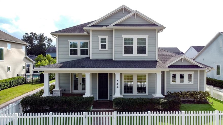 One or more photo(s) has been virtually staged. Welcome to a beautifully upgraded 4-bedroom, 3.5-bathroom POOL home with Office/Study built in 2018 by David Weekley Homes, Newhall Model, Situated in the highly sought-after Evan’s Square community in downtown Oviedo. Enhanced with over $200,000 in premium improvements, this residence offers thoughtful design at every turn. The gourmet kitchen features Viatera quartz countertops, an oversized island, GE Appliances & White Cabinetry which flow into the main living spaces—perfect for entertaining. The Great room showcases an eye-catching accent stone wall while custom built-in mudroom cabinetry adds style and organization in the foyer across from the study. The first floor primary suite includes a custom built-in master closet, offering a boutique-like dressing experience designed for maximum storage and style. Upstairs, a large loft area provides the ideal bonus space for a media room, game room, or play area with an additional 3 bedrooms & 2 full baths. The backyard is a private retreat featuring a back lanai with a fully equipped outdoor kitchen—complete with a built-in gas grill and Traeger wood-pellet smoker. Additionally a $70,000 resort-style pool, professionally designed landscaping with lighting, and artificial turf for year-round curb appeal and minimal maintenance and your own putting green for the golf enthusiast. Ambient string lighting with dedicated power adds charm and evening ambiance. A detached garage is located at the end of the gated paver driveway. Energy-conscious buyers will appreciate the leased, transferable solar panels with a fixed monthly rate (as of 2025) of $279.87. Duke Energy’s administrative fees average about $35/month, Zoned for Lawton Elementary, Jackson Heights, & Oviedo High School. Access to The Cross Seminole Trail is on the street. WATCH THE WALK THROUGH VIDEO TOUR!