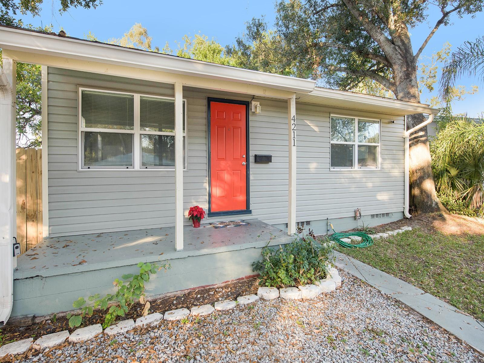Move-in ready, 3bed, 2bath home in the heart of St. Pete features a newly updated kitchen with brand new cabinets, quartz counters, eat in space and new appliances. The primary bedroom large enough for a sitting area and has an en suite bathroom as well as 3 closets! The bathrooms have updated fixtures and new toilets/vanities. The interior has been freshly painted as well. The backyard is spacious with a large deck, and a shed for storage. From your house, go to the first cross street and you have arrived at a huge community park with a playground, sports complex, basketball, tennis, baseball, greenspace and a walking path. 5mi to Downtown Saint Pete and the St. Pete Pier, 6mi to both St. Pete Beach and Treasure Island, 11mi. to Fort Desoto State Park. This cute bungalow home is ready for you to make it your own! Call to set up a private viewing!