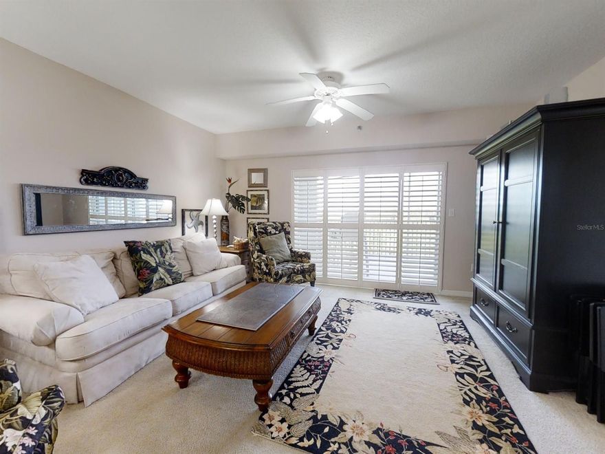 FULLY FURNISHED AND PRICED TO SELL! 100% turn-key Ocean Walk 2 Bd/ 2Ba Condo located in New Smyrna Beach, Fl. This is one of the few buildings that has completed an extensive exterior renovation. The kitchen is light and bright opening to the living area for family gatherings. Step out to your oversized, EXTREMELY PRIVATE SCREENED and TILED balcony from both the living room AND master bedroom where you will experience breathtaking views and beautiful Florida sunsets over the tranquil nature preserves. Master and guest bedrooms are spacious with walk in closets. The master bath offers a jetted tub, walk-in shower, dual sinks and tons of storage. There are Plantation Shutters through out unit and Tropical Decor Furnishings and Linens. Inside laundry with upper cabinets for additional storage. This property is perfect for a full time residence, vacation home. The amenities are endless including gated entry, 2 heated pools, fitness room, saunas, 2 spas, tennis courts, basketball courts, shuffleboard, putting green, media room, 2 clubhouses, nature trails, and beach access. Call for your private showing today! ;Water: City