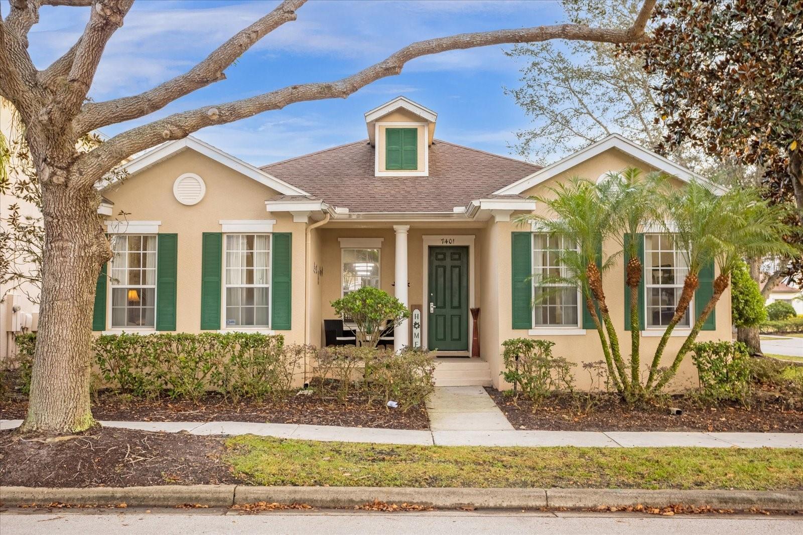 Welcome to the renowned guard gated, golf community of Reunion Resort! Nestled in the Homestead sub community of Reunion sits this quaint 3 bed 2.5 bath home, positioned perfectly on a beautifully landscaped corner lot. This home Features an open/split floorpan, making this home ideal for entertaining. Recently renovated, new laminate wood flooring has been added to the main living area and all bedrooms, the entire interior of the home has also been recently painted, new fixtures have been added, extra recessed lighting was added, and all new appliances have been recently installed in this home. Do you own an electric car? the garage also features a Tesla charging station. Many more upgrades have been made to this home that you will have to see to appreciate. Zoned for short term rental, this home could be used as an income producing vacation home, however this home would also be ideal as a second home or primary residence, as a place where you can create lasting memories with your loved ones. Homestead is a very quiet and peaceful community within Reunion, with Mature Oak trees and beautiful magnolias, its location close to all amenities, and its quiet and peaceful atmosphere, this community in Reunion will make you feel at home. Positioned just steps away from the Reunion Grande, you will have quick access to a variety of dining options, and all of the resort amenities Reunion has to provide. Reunion Resort is positioned with quick access to all the major theme parks, especially Disney World, being Just 2 Exits Away, making Reunion Resort top choice for visitors of all ages. If you are looking to take a few golf swings while on your vacation you can take the challenge on any of the 3 world class championship golf courses, Designed By Arnold Palmer, Tom Watson, And Jack Nicklaus, that Are Located within the gates of Reunion. There Are 12 Pools In The Community, Including a multimillion dollar water park, Complete with a lazy river, splash park for the little ones, tiki bar, & Water Slide. This home is turnkey, With so much to desire, it is now your turn to call Reunion Resort your new home, or home away from home.
