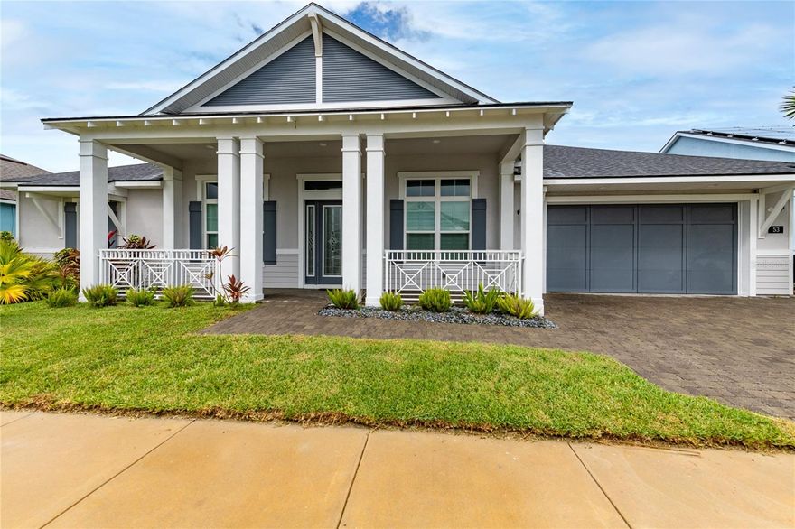 Looking for a beautiful, spacious home located within a quick walking distance to the beach? Got it right here -  Enjoy and live in this stunning 3 bedroom, 2 1/2 bath home located in the desired area of Ormond-by-the-Sea!   Home has upgrades galore!  Brand new energy saving appliances upgraded with latest technology, other upgrades include tile floor, quartz counters, ceiling fans, LED tech lighting with  fixtures artistically designed for flexible lighting, beautiful tray ceilings, electric fire place with vibrant remote controlled color customization.  Enjoy the library/office room, and a family/bonus room, have an outside dinner/BBQ using the outdoor full kitchen.  There are beautiful plantation blinds that offer lighting preferences in rooms. All bedrooms have walk-in closets, the master bedroom has extra large walk-in closets with plenty of room for lots of clothing and other items. Master bathroom has very large walk-in shower, along with double vanity sinks, main bathroom has bathtub/shower combo! Double car garage has extra length providing more room for the extras. So much more to see and a beautiful home everyone can enjoy!