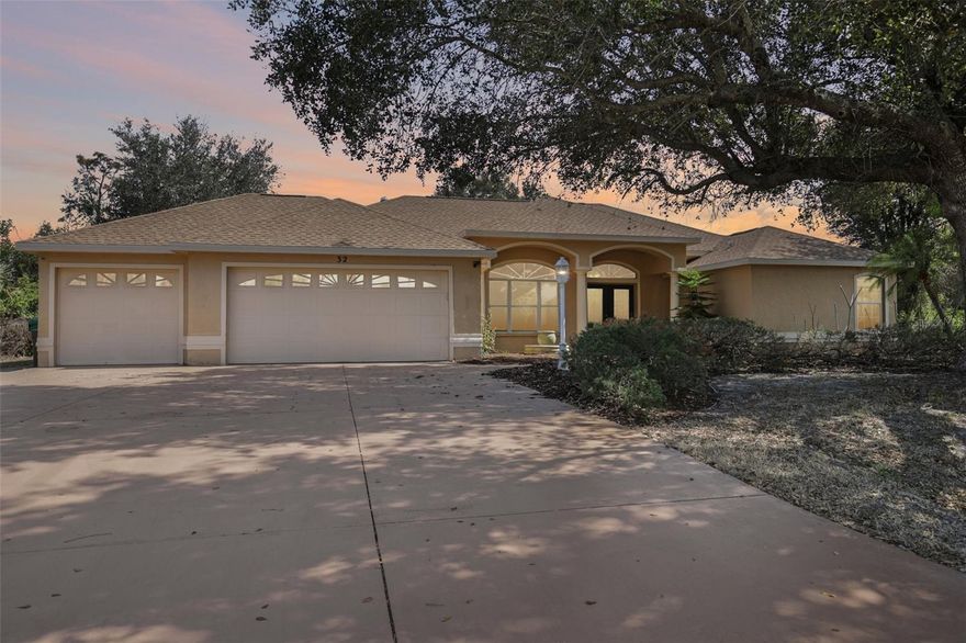 Beautiful and well maintained 3 bedrooms, 2 baths and 3 car garage in the highly coveted DEEP CREEK community! This stunning CUL-DE-SAC HOME is a true oasis, boasting numerous upgrades and features that will take your breath away. From the moment you arrive, you'll be enchanted by the grand entryway, complete with a BEAUTIFUL FOUNTAIN. Step inside and be greeted by the stunning tile flooring throughout (except for the cozy bedrooms) and the ZEN GARDEN on the lanai, accessible through 9' pocket sliding doors that provide ample natural light. You'll fall in love with the large kitchen, complete with GRANITE COUNTERTOPS and an OVERSIZED ISLAND that is perfect for preparing meals and entertaining guests. Enjoy the added benefits of an AQUARIUM WINDOW that looks out to the 2023 HotSpring HOT TUB, and a DUPONT FILM on the windows that reduces cooling and heating costs, provides increased fade protection for furnishings, and adds privacy and security. The huge master suite has two walk in closets, while the master bath is equipped with a his & hers double vanity, GARDEN TUB and a SEPARATE WALK-IN SHOWER. This home also includes a Reverse Osmosis water system.  New Roof in 2023, a 2021 LENOX 18 seer AC, and a 2018 80-gallon water heater that was installed. The 25 PAID IN FULL SOLAR PANELS and roof make this home an eco-friendly haven, while the three-car garage and new garage door system provide ample space for your vehicles and storage needs. The office space with double French doors leading out to a private garden space is perfect for remote work or a peaceful retreat. And don't forget the screened lanai in the large backyard, perfect for relaxing or hosting guests. This is more than just a home, it's a lifestyle. Don't miss your opportunity to make it yours! Schedule a showing today!
Land, Site, and Tax Information