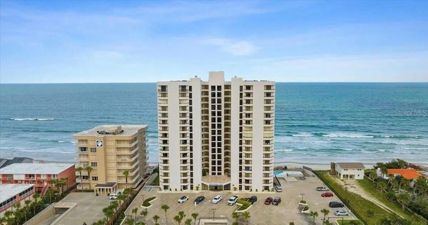 Welcome to your dream oceanfront oasis in beautiful Daytona Beach Shores! This stunning 3-bedroom, 3-bathroom condo has been completely renovated to offer you the ultimate beachfront living experience. This unit is fully furnished ready for you to bring your toothbrush. As you step inside, you'll be greeted by an open and airy living space, bathed in natural light that streams in through the expansive windows, providing breathtaking views of the sparkling Atlantic Ocean. The entire condo boasts a modern coastal design, with soothing color palettes and high-end finishes that create an atmosphere of relaxed luxury. The spacious living area seamlessly connects to a gourmet kitchen that any chef would envy. It features top-of-the-line stainless steel appliances, granite countertops, and ample cabinet space for all your culinary needs
