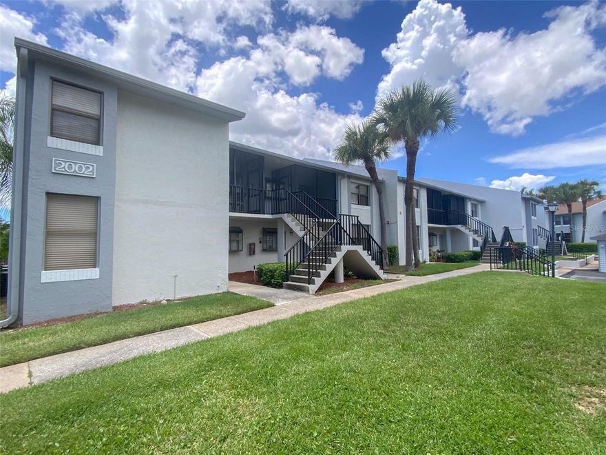 A must see! 2 bedroom/ 2 bath 1st floor condo. Updated kitchen cabinets and granite counter tops. Tile floors throughout living space and newer vinyl laminate in the Master Bedroom. The Master Bedroom has an office area for your use. Large guest bedroom. Walk in closets in both bedrooms. A very spacious living room and master bedroom. A full-size stackable Washer and Dryer inside unit. Heated pool and spa,tennis courts, exercise facility, indoor basketball court, large recreational center for your enjoyment. Community is central to Airports, Shopping Center, Gulf Beaches, and Schools/Colleges. Gated and secured community.