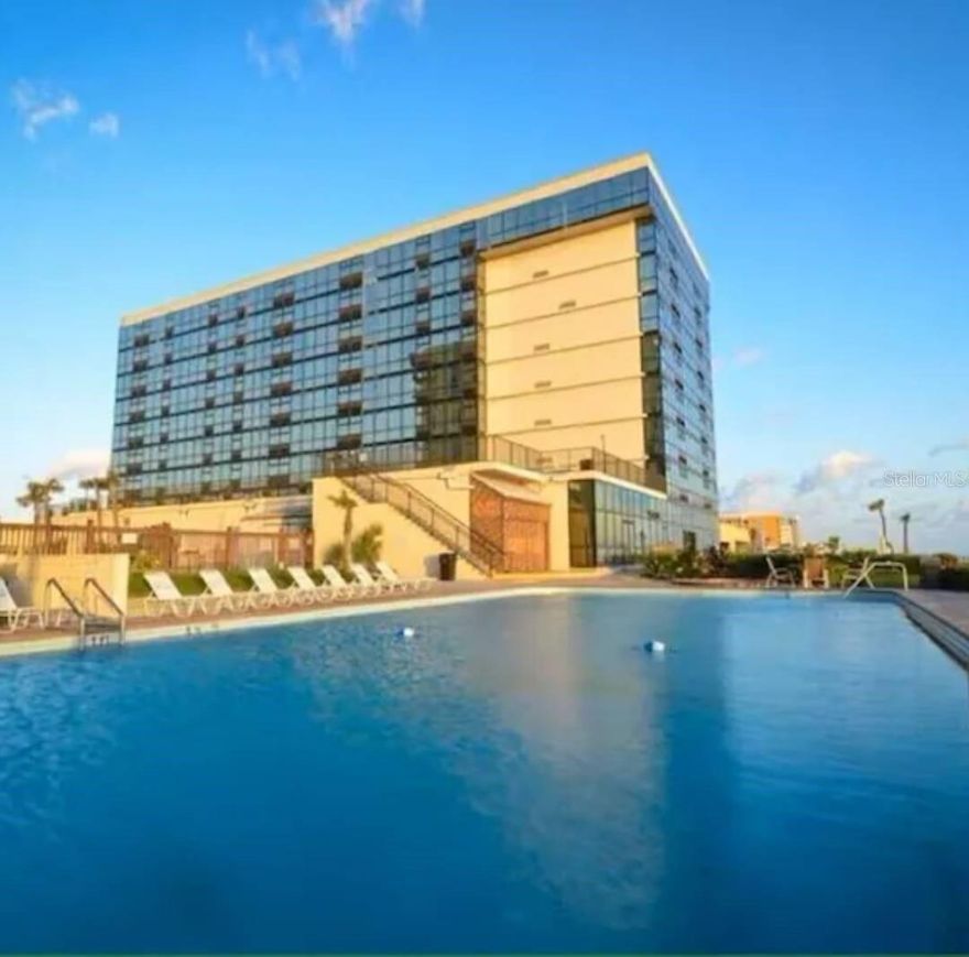 Experience the Ultimate in Coastal Living in Daytona Beach. Fully remodeled. Nestled in the heart of vibrant Daytona Beach, this charming studio condo offers an unmatched beachfront lifestyle. Boasting 543 square feet of thoughtfully designed living space, this property is your cozy retreat by the ocean. There's Breathtaking Ocean Views. The corner unit offers uninterrupted views of the Atlantic Ocean. Whether it's morning coffee or evening cocktails, this is your front-row seat to coastal serenity. Occasionally you may even be treated in witnessing a breathtaking launch from the Space Center. Prime Daytona Beach Location: Situated in one of the most sought-after areas along Daytona Beach, you're just steps from the iconic boardwalk, lively nightlife, and endless recreational activities. Live where others vacation. Enjoy direct beach access, a sparkling oceanfront pool, a tiki bar, and inviting outdoor seating. Every day feels like a getaway with these luxurious features. Short-Term Rental Potential: Currently operating as a short-term rental, this condo presents an excellent investment opportunity for savvy buyers, offering lucrative returns in this high-demand location. Sold fully furnished and ready for immediate use, the cleverly designed layout maximizes space, seamlessly integrating living, dining, and sleeping areas. Self-manage the property or utilize the building's rental program for hassle-free income. Don't miss this rare opportunity to own a piece of Daytona Beach paradise-whether as a profitable investment or your own beachfront haven! Gross Revenue is $30,000 per yer.