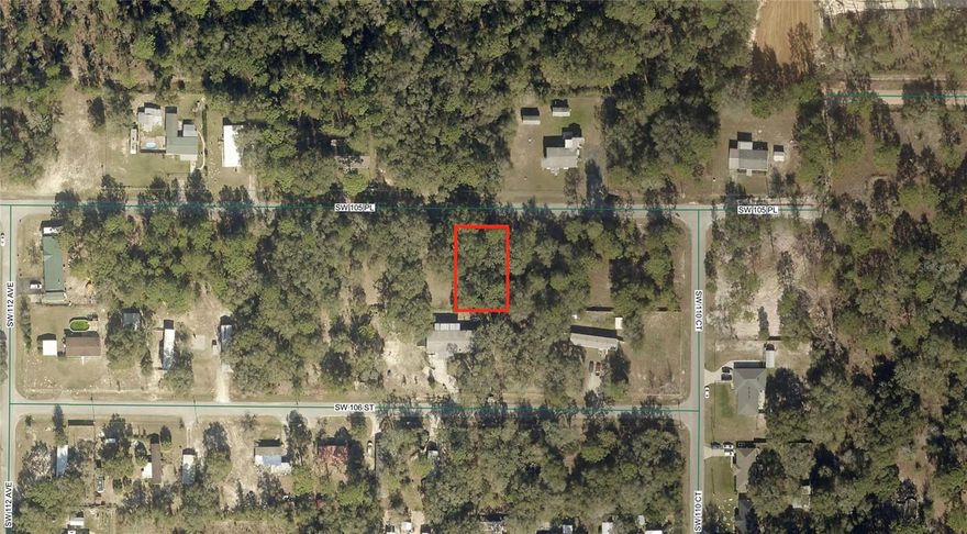 PAVED ROAD, no flood zone. Build your new home here in Marion County. 0.21 acres = 9,148 Sq Feet of space. This lot is Marion County parcel 3500-009-026   . Rainbow Springs Heights is the name of the subdivision. Seller has an environmental report that showed no problems with the property. GPS Coordinates to center of property: 29.069486, -82.303632. Enter coordinates into google or apple maps for directions. This listing address is not an official address and is just for listing purposes.. The seller has other vacant lots in the same area available that are not posted; ask for a list to choose from. Zoned R-1, mobile homes not allowed. If you are having trouble with the GPS Coordinates, the address of the house across the street and one lot over is 11081 SW 105TH PL DUNNELLON, FL 34432,  that will get you on the right block.