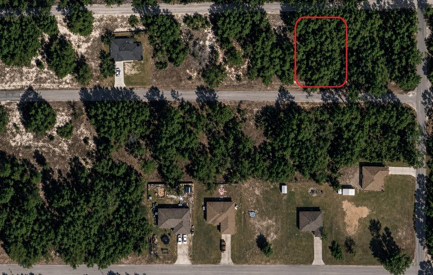 Well-located 0.24-acre oversized residential lot on Malauka Pass Trail, situated in a growing area with active development and multiple new homes being built along the same street and nearby.
This property is located on a paved road, outside of flood zones, with electricity available nearby, making it an excellent opportunity for builders or investors seeking a ready-to-develop lot.
The area continues to experience strong growth, with ongoing construction reinforcing demand and long-term appreciation potential.
Conveniently positioned with easy access to local schools, shopping, and everyday essentials, as well as a short drive to Ocala and surrounding areas.
Ideal for building a single-family home in a desirable and expanding residential community.