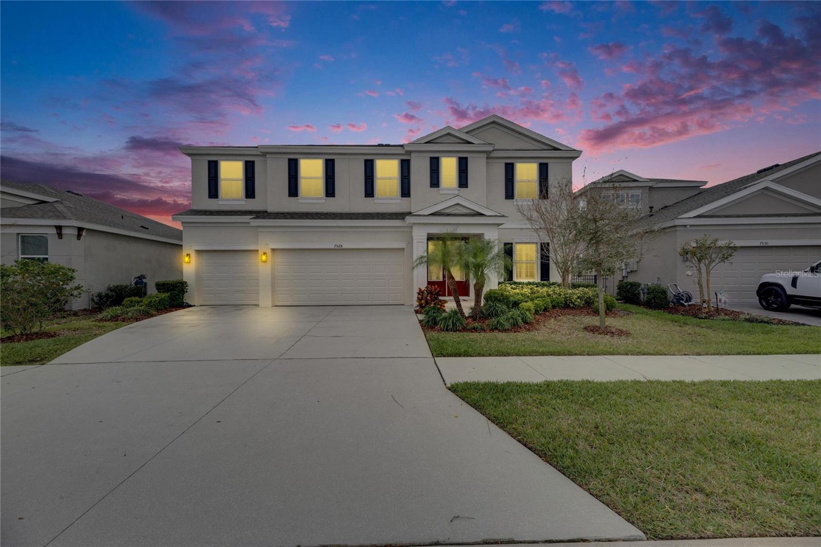 Check out this METICULOUSLY MAINTAINED 5 bedroom, 4 bath, 3 CAR GARAGE!!! This home is located in the HIGHLY SOUGHT AFTER community of Waterset! Pride of ownership shows in this GORGEOUS HOME! The STUNNING GOURMET KITCHEN is perfect for entertaining! This home boasts a HUGE Primary Bedroom, a full bedroom and bath downstairs, and three other OVERSIZED SECONDARY BEDROOMS! The UPSTAIRS LOFT is set up as a FANTASTIC MEDIA/GAME ROOM that includes PROJECTOR, SCREEN, SURROUND SOUND RECEIVER AND SUBWOOFER, POPCORN MACHINE, DART BOARD, THEATRE SEATING, and FOOSBALL TABLE!!! TONS OF UPGRADES including CUSTOM CLOSETS IN EVERY BEDROOM! Enjoy the GORGEOUS FLORIDA WEATHER on you HUGE SCREENED IN LANAI!!! Plenty of room to build your dream pool in this OVERSIZED BACKYARD! If you work from home or you love streaming, this home is COMPLETELY WIRED WITH CAT5 outlets in every room, and 3 ROOMS WIRED FOR SURROUND SOUND 5:1 RATIO! If that weren't enough, this home is SOLAR POWERED for a SUPPER LOW ENERGY BILL! Walking distance to amenities, the South Shore Sports Park, and Dorothy C. York Innovation Academy! TOO MANY EXTRAS TO LIST! THIS HOME IS A MUST SEE!