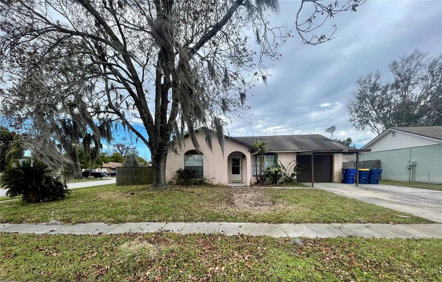 This Seven Springs 3 Bedroom 2 bath 1 Car garage Home with a separate office/den is ready for you to move right in! Located on a corner lot with a fenced yard, this Pet-friendly home offers plenty of space. Open, updated Kitchen with Ceramic Tile flooring, new dishwasher, new over-the-range microwave, eat-in space, and tons of cabinet space. This spacious home has vaulted ceilings, laminate flooring, and fresh paint. Primary suite offers a walk-in shower and double closets, a roomy 2nd bedroom and hall bath with tub, and a huge 3rd bedroom with a separate office/den. Inside laundry room with washer/dryer hook ups and a 1 car garage round out this great home.