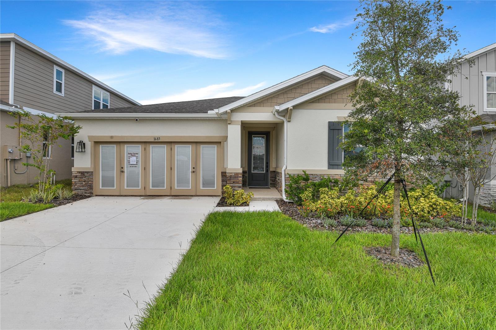 Explore this beautiful Amethyst MODEL HOME! Included features: a covered entry; an elegant kitchen boasting 42" upper cabinets, a center island, a large walk-in pantry and an open dining room; an inviting great room; a well-appointed primary suite showcasing a walk-in closet and a private bath with a barn door; a central laundry with a washer and dryer; two secondary bedrooms and a shared bath; a cheerful covered patio and a 2-car garage. This home also offers tile flooring, quartz countertops throughout and ceiling fans in the bedrooms. Tour today!
