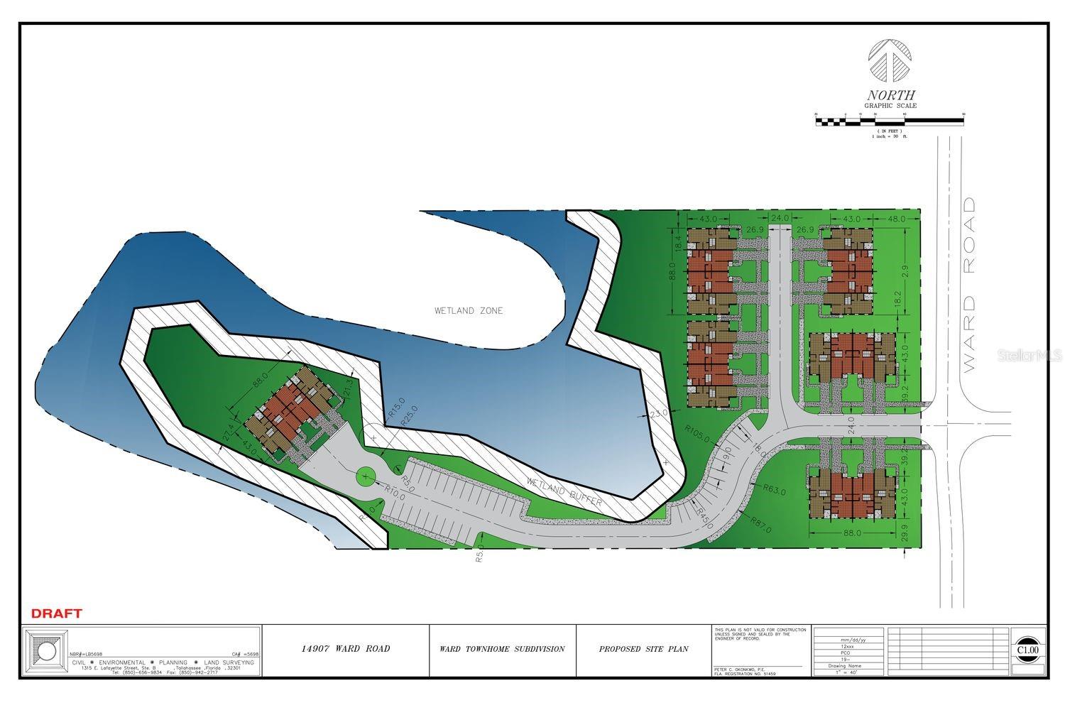 Incredible Development Opportunity Near Lake Nona – 5.42 Acres on Ward Road! Located just minutes from booming Lake Nona and directly across the street from DR Horton’s active residential development, this 5.42-acre parcel presents a rare opportunity for builders or investors. The site offers approximately 4.5 acres of upland, ideal for residential development such as single-family homes on 50-foot lots or fee-simple townhomes (buyer to verify zoning and entitlements). With 150 feet of frontage on Ward Road, easy access to Boggy Creek Road, and proximity to key Lake Nona amenities—including the Medical City, Orlando International Airport, and the Brightline rail station—this property is primed for growth. Surrounded by both established neighborhoods and new construction, this parcel combines a prime location, development flexibility, and significant upside potential. Public utilities are nearby, and the flat topography, tree coverage, and upland/wetland delineation (already completed) make it easier to plan your project. Whether you're looking to build a boutique community, land bank for future appreciation, or capitalize on the growing demand in Southeast Orlando, this property is one you don’t want to miss.