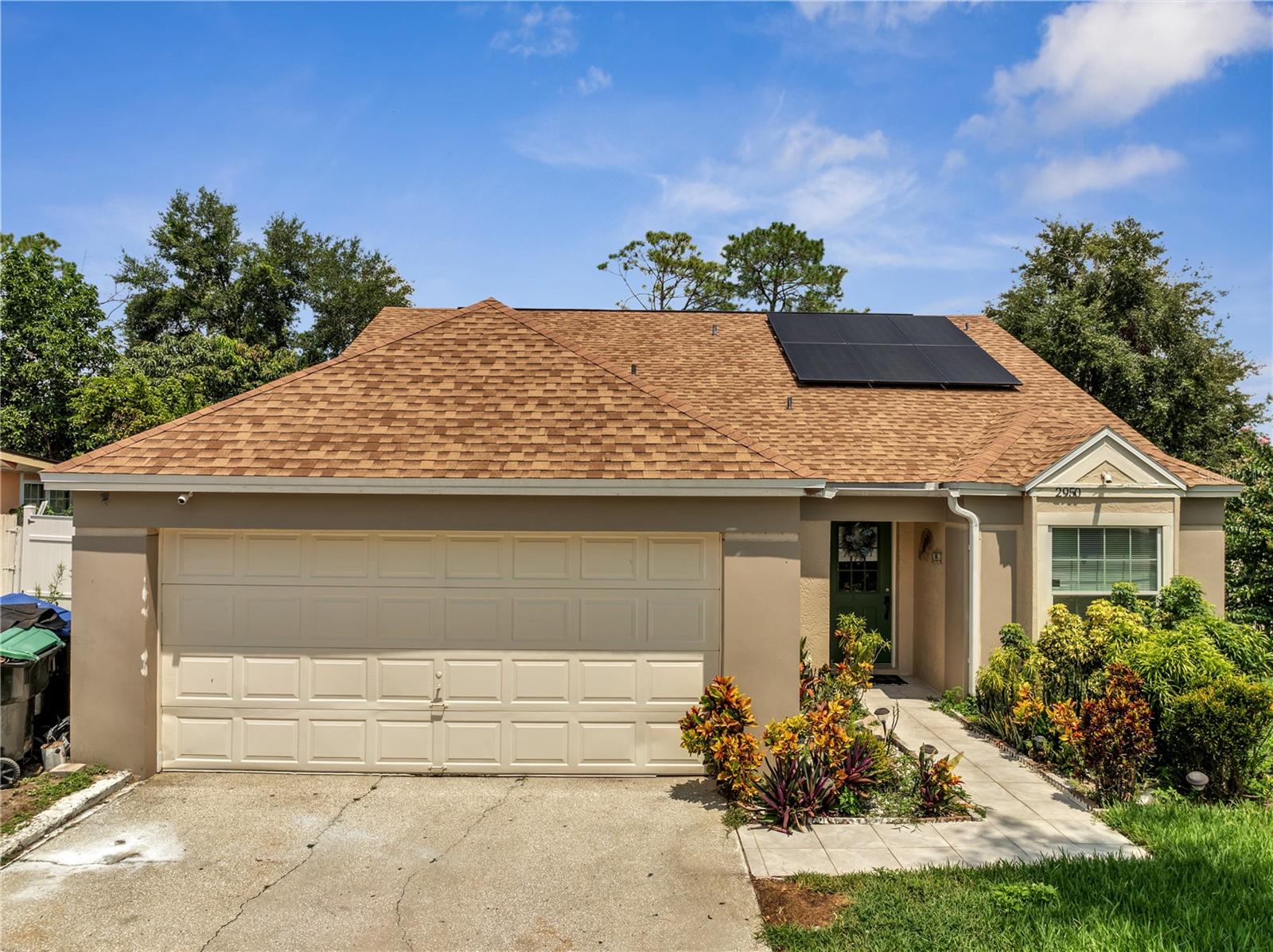 Welcome to this charming single-family home featuring a screen-enclosed pool and spacious paved patio, perfect for entertaining and family gatherings. The home is equipped with solar panels, offering energy efficiency and reduced utility costs. Inside, you’ll find a warm and inviting layout with plenty of natural light. The backyard oasis provides privacy and relaxation, while the front yard offers great curb appeal with mature landscaping. Conveniently located near shopping, dining, and major highways, this home combines comfort, sustainability, and lifestyle in one perfect package.
Don’t miss this opportunity to own a home with both modern upgrades and resort-style living!