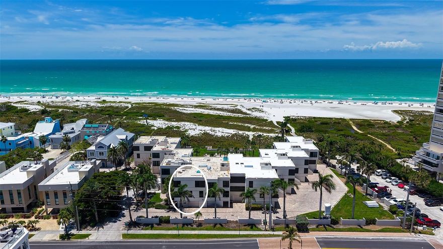 Waterfront Condominium-Glide down Beach Road and feel the Gulf breeze usher you toward 222 Beach Road, Residence #7—an iconic Tim Seibert masterpiece offering over 2,900 square feet of elevated coastal living. Accessible by elevator, this four-bedroom, three-and-a-half-bath residence captures Seibert’s signature devotion to light, openness, and architectural clarity. Inside, each bedroom turns the sound of the surf into your nightly lullaby, while the great room’s wall-to-wall glass frames uninterrupted turquoise horizons. The rare two-car garage provides secure storage for beach gear, paddleboards, and your convertible, while storm-ready hurricane shutters offer added protection and peace of mind. Seibert’s award-winning lines remain untouched, yet the association has thoughtfully future-proofed the structure: a brand-new 20-year roof now crowns the residence, new skylights brighten interior spaces, and code-compliant A/C platforms ensure long-term efficiency. Two newer HVAC systems and updated pool mechanics further support year-round, carefree enjoyment. Mahogany railings now accentuate the sculptural stairways, and while Residence #7 still invites your personal interior vision, the heavy structural and mechanical lifts are already complete—allowing you to focus on creating your dream home with the Gulf of Mexico as your backdrop. Exclusivity drives value here: only ten residences exist, each tightly held by owners who value privacy, architecture, and pedigree. Just minutes from the heart of Siesta Key Village, the location offers effortless access to a vibrant mix of restaurants, boutique shops, and local cafés. Walk to dinner, bike for coffee, or simply enjoy the ease of coastal living without needing a car. You’ve been waiting for a statement property to shape into your own Gulf-front legacy—Residence #7 is calling. Let’s stroll the property together and imagine where your art will hang and which sunset you’ll raise a glass to first. Opportunities like this surface once in a generation on Siesta Key—don’t let this one slip away.