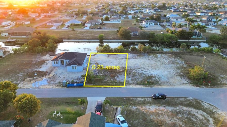 Prime Residential Lot in NE Cape Coral – Build Your Dream Home! Excellent opportunity to own a standard 0.23-acre (approx. 10,000 sq ft) residential lot located in the desirable and fast-growing Northeast Cape Coral area. This property features approximately 80 ft of frontage and 125 ft of depth, offering the ideal layout for a new construction home with space for a pool and outdoor living. Situated in a quiet, this lot is perfect for homeowners and investors alike.  Conveniently located close to schools, shopping, dining, and with easy access to major roads, making commuting easy. Don’t miss this great opportunity to invest or build in one of Cape Coral’s most rapidly developing areas!