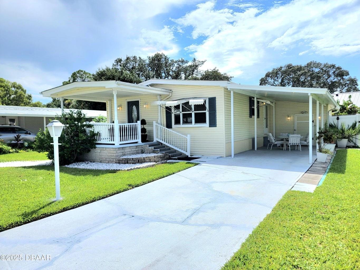 Tired of Renting? Searching for a slice of Florida you can OWN and call yours?? Welcome to this impeccably maintained home in the highly desirable Laurelwood 55+ subdivision, where pride of ownership radiates from the moment you arrive. The pristine curb appeal is a testament to the care and attention this property has received—lush landscaping, manicured beds, and a picture-perfect exterior invite you in. Stepping inside you'll discover an inviting open-concept floor plan that effortlessly blends style and function. The spacious living areas flow seamlessly, making entertaining a joy, while the generously sized bedrooms provide comfort and privacy for both residents and guests. Enjoy peace of mind with a few high-value upgrades: a NEW AC installed in 2023 ensures year-round comfort, while the sparkling pool, added in 2024, transforms the backyard into your personal retreat. The NEW refrigerator (2024) adds a fresh, modern touch to the kitchen, making meal preparation both
stylish and efficient. The outdoor space is equally impressive. Your fully fenced yard with a 6-foot vinyl privacy fence provides a secure, secluded haven for relaxation or gatherings. The sprinkler system runs off its own well, offering substantial utility savings while keeping your landscaping vibrant all year long.
This home offers a rare combination of elegance, comfort, and practicality. Perfect for those seeking a move-in ready residence in a friendly, active 55+ community.