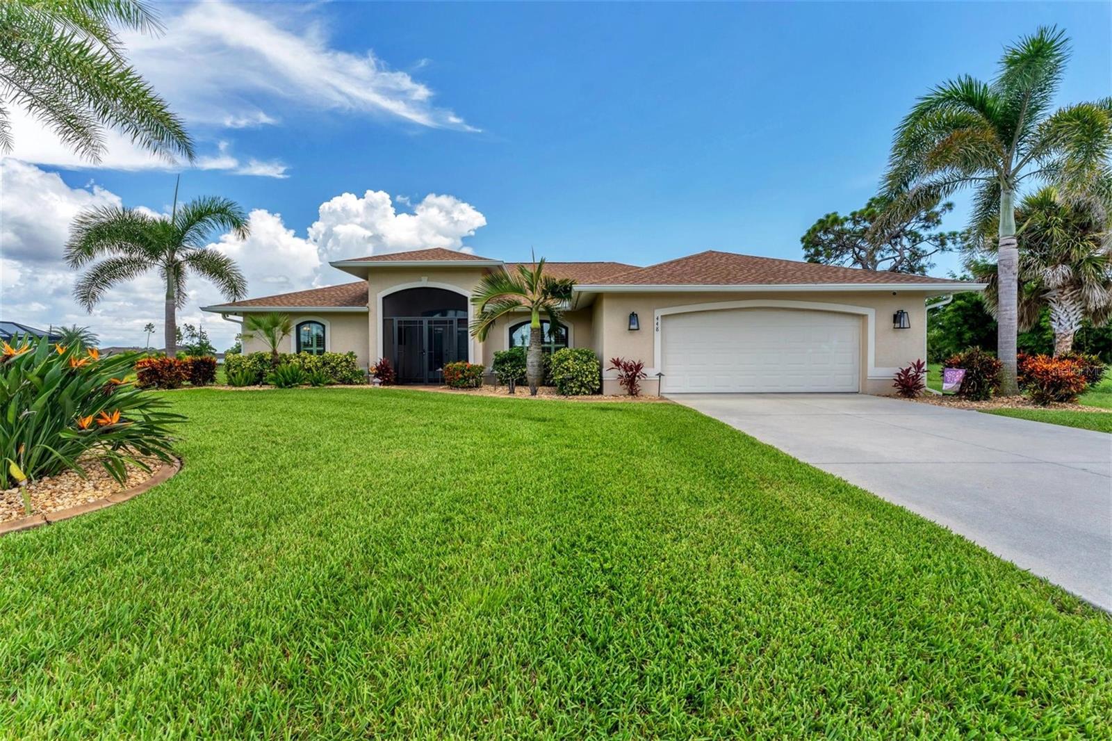 Welcome to 448 Boundary Blvd in beautiful Rotonda West! This meticulously maintained 3 bedroom, 3 bath pool home sits on an oversized 180’ deep canal lot in an “X” flood zone (flood insurance may not be required by lenders).
Built in 2014, the home features a bright, open layout with a spacious kitchen showcasing granite countertops, a center island, breakfast bar, and pantry, along with a laundry room with utility sink. The master bath also features granite countertops, adding a touch of luxury to your private retreat. There’s also a versatile flex space, perfect for a home office, reading nook, or hobby area. The dining area includes a custom-built dry bar, ideal for entertaining or extra storage. You’ll love the plantation shutters, custom window treatments, ceiling fans throughout, and the added bonus of a reverse osmosis system for clean, great-tasting drinking water.
Peace of mind comes with hurricane impact windows and doors (excluding two sliders), a Generac whole-house generator, and a full irrigation system. The oversized 2-car garage includes A/C, making it perfect for a workshop, home gym, or hobby space (comfortable year-round).
Step outside to your private backyard retreat featuring a large screened lanai and pool area, perfect for relaxing or entertaining. There's also pool bath access and a screened front entry for added curb appeal and natural airflow.
Located in the desirable, deed-restricted community of Rotonda West, just minutes from Gulf beaches, golf courses, and local dining! This home offers the ideal Florida lifestyle.