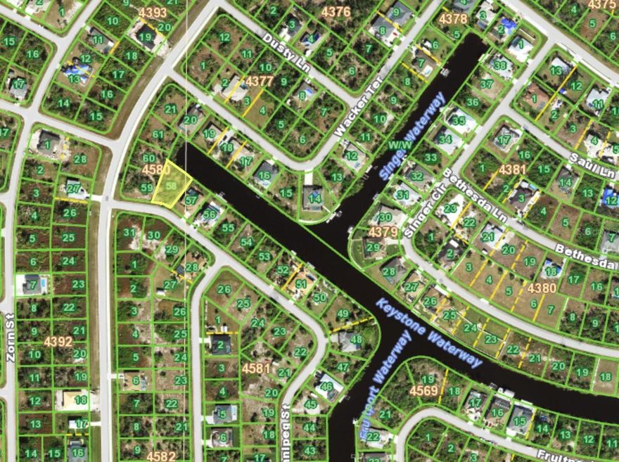 Oversized waterfront lot in the desirable South Gulf Cove community—perfect for your dream home! Situated on the Keystone Waterway, enjoy boating access to 55 miles of canals leading to Charlotte Harbor and the Gulf of Mexico. City water and sewer available, with an optional HOA for added flexibility. This is also a DOUBLE LOT opportunity—buy individually or with the adjacent oversized corner lot (MLS#D6144154 ) for extra space! South Gulf Cove offers parks, walking paths, and a public boat ramp. Just minutes to Boca Grande, Englewood Beach, Manasota Key, fishing, marinas, shopping, and dining. A great chance to own a slice of paradise in a growing waterfront community!