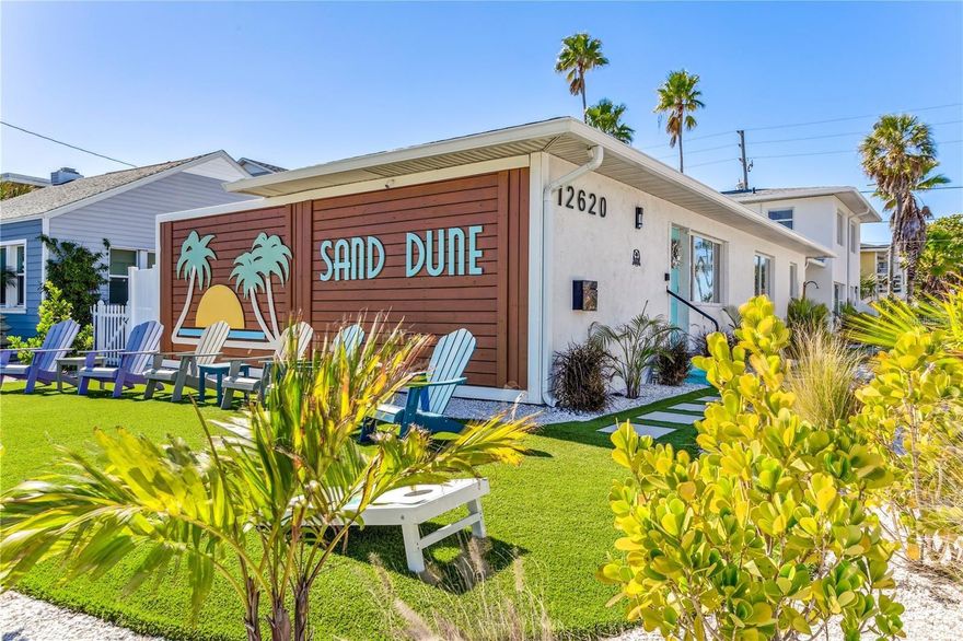 Experience the epitome of coastal luxury at Sand Dune Suites! This meticulously renovated four-unit property, fully upgraded in 2022, offers the perfect turnkey investment opportunity you've been seeking. With a brand new roof installed in December 2023 and all appliances and A/C units replaced in 2022, along with a comprehensive plumbing overhaul to the street connection in the same year, Sand Dune Suites presents a rare blend of reliability and modern comfort. And that's not all - the property features two commercial-grade gas tankless water heaters installed in 2023, ensuring continuous hot water supply for your guests' comfort and satisfaction. Each suite exudes its own distinct charm and functionality, ensuring exceptional returns on your investment. Moreover, the property comes fully furnished and pre-booked months in advance, guaranteeing immediate income generation. Nestled just steps away from the sun-kissed shores of Sunshine Beach in Treasure Island, your guests will revel in the serene beauty of the coast. For those eager to explore, a brief 5-minute stroll leads to the heart of the historic John's Pass Village, teeming with enticing restaurants and quaint shops. Additionally, Sand Dune Suites offers an array of amenities to enhance your guests' experience. A courtyard with seating and bistro lights provides a charming outdoor space to unwind and socialize. Two outdoor shower for rinsing off after a day at the beach, and there's even a second outdoor shower for added convenience. A storage closet for all unit supplies ensures that everything your guests need is readily available. The property features a zero-scape turf, minimizing maintenance while maintaining an attractive landscape. Ample seating space in the front and side of the units allows guests to enjoy the fresh coastal air. Parking is provided for each unit, ensuring hassle-free accommodation for all guests. Additionally, each unit has access to an individual beach storage unit, providing a secure space to store beach essentials. With these thoughtful amenities, Sand Dune Suites offers an unparalleled experience for both guests and investors alike. Sand Dune Suites isn't just an investment opportunity; it's an invitation to own a slice of paradise and secure a prosperous future in real estate. Don't let this unique opportunity slip through your fingers. Contact us today to schedule a private viewing and seize the potential of Sand Dune Suites!