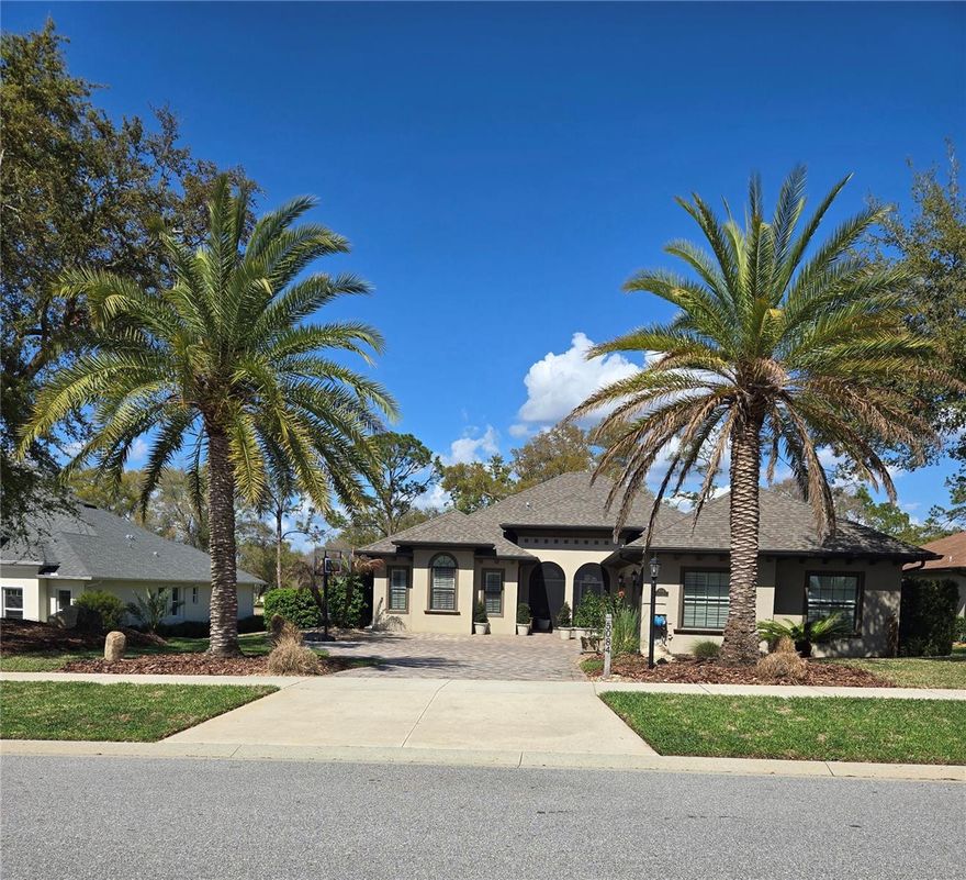As you step through the front door, your gaze is immediately drawn through the living room, past the sparkling pool, and out to the beautifully manicured fairway of the par-5 third hole. It truly captures the best of Florida living, seamlessly blending resort-style poolside relaxation with stunning golf course views. Welcome to this beautifully maintained home nestled in the heart of Lady Lake, perfectly positioned on a quiet street within the highly desirable Harbor Hills community. This charming executive residence offers an exceptional blend of comfort, convenience, and classic Florida pool-and-golf-course living. As you step through the front door, your gaze is immediately drawn through the living room, past the sparkling pool, and out to the beautifully manicured fairway of the par-5 third hole—setting the tone for the lifestyle this home delivers. Inside, you’ll find a bright, inviting floor plan with spacious living and dining areas, ideal for everyday living and effortless entertaining. The home features well-appointed bedrooms and a chef’s kitchen complete with ample cabinetry and a stunning oversized quartz countertop, all enhanced by an abundance of natural light. Step outside to your private outdoor retreat, where peaceful mornings and warm Florida evenings await. Whether you’re sipping coffee or wine by the custom fireplace, relaxing poolside, gardening, or hosting guests, this space is designed to enjoy it all. The property is thoughtfully landscaped with palms and native grasses, offering beauty with a low-maintenance lifestyle. Conveniently located just minutes from shopping, dining, golf courses, and medical facilities, this home also provides easy access to The Villages’ renowned amenities while maintaining a quiet, residential atmosphere. It truly captures the best of Florida living, seamlessly blending resort-style poolside relaxation with stunning golf course views. Whether you're seeking a full-time residence, seasonal escape, or investment opportunity, this property is a must-see. Don’t miss your chance to own a slice of Central Florida paradise! GARAGE: Main = 20.5' x 20.5' Golf Cart Nook = 9.5' x 11' Finished Attic Storage w/pull down stairs and lighting Monthly Expenses: HOA = $182.68 (paid quarterly $548.04) - includes 24-hour guard service and private roads. Club = $230.05 (paid monthly) - access to the clubhouse, resort-style pool, fitness center, tennis, pickleball, dining, and community events, with optional golf and marina access available separately. - Social membership required; golf and RV/boat storage available. SECO Electric = $200 (average) Water = $150 (average)