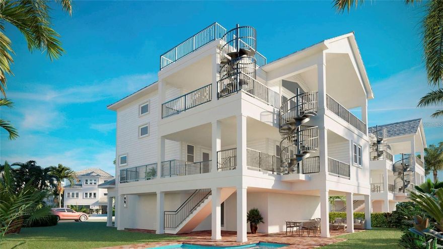 Under Construction. Discover La Linda, an exclusive collection of
eight custom-built, modern homes offering breathtaking Gulf views just off Ocean Boulevard. Nestled in the highly sought-after Siesta Key, these
elevated residences are crafted to the highest standards, featuring solid block construction on all levels, impact-resistant windows and doors, and
private elevators for ultimate safety, security, and convenience. Perfectly situated, La Linda is just 5 minutes from Siesta Village and 8 minutes
from the world-famous, sugar-white sands of Siesta Key Beach, providing the ideal balance of privacy and accessibility. Each four-bedroom, four-
and-a-half-bathroom home is a masterpiece of sophisticated design, boasting luxury finishes, impeccable craftsmanship, and modern aesthetics
throughout. Designed for Comfort, Elegance & Entertainment - First Level: A spacious four-car garage leads to a beautifully designed lanai and
pool deck, creating a private outdoor retreat. Second Level: The serene primary suite features a walk-in closet and spa-like bathroom with a
freestanding tub, frameless glass shower, and double vanity. Two additional guest bedrooms, and additional living space, balcony access, and a
dedicated laundry room complete this level. Third Level: The heart of the home, the open-concept great room, is designed for seamless indoor-
outdoor living. High ceilings and wraparound balconies maximize the Gulf views, while the chef’s kitchen impresses with a premium Viking
appliance package, solid wood cabinetry, and stunning Calacatta Quartz countertops. A guest suite/office adds versatility to the space. Step
outside to your own private oasis, where lush landscaping surrounds a sparkling pool and patio area—ideal for relaxation or entertaining. With its
prime location, unparalleled craftsmanship, and luxury amenities, La Linda offers an exceptional opportunity to own a modern coastal masterpiece
on Siesta Key. Don’t miss your chance to experience the pinnacle of island living—schedule your private tour today!