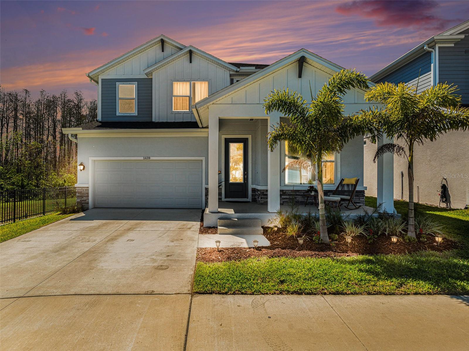 Luxury, Space & Stunning Water Views!
This is your chance to lease a 5-bed, 3-bath home built by David Weekley in the exclusive gated community of Eagle
Creek Estates. With 9-ft ceilings, wood and porcelain tile floors, this home blends style and durability. The chef's
kitchen features stone countertops and new appliances that flow into the dining and living areas; perfect for
entertaining. The study's French doors offer a quiet yet bright workspace. The first-floor bedroom and full bath
provide flexibility for guests. Upstairs contains the spacious loft, laundry, and the oversized master suite. The
master suite's coffered ceiling compliments the stunning water view with a walk-in closet and walk-in shower that
create the perfect retreat. Enjoy the serene water view from the extended lanai. Located next to the community
lounge, this home offers privacy with unmatched convenience. Schedule your private tour today and capture this chance for superior splendor!
