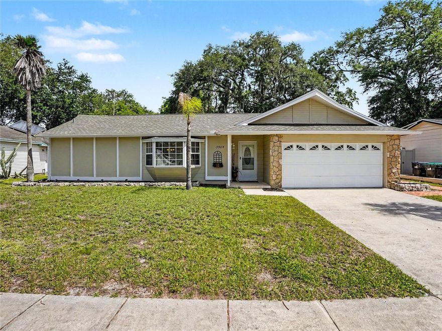 Must see! This adorable three-bedroom, two-bath home is in a great location close to shopping, restaurants and freeways. A 2023 roof and no HOA! The home features gorgeous travertine flooring and a huge laundry room with extra storage. This exceptionally cared for home has character, charm and warmth. The fenced backyard and patio offer peaceful privacy. It's great outdoor space for entertaining or relaxing. The kitchen is bright and sunny with granite countertops and updated cabinets, along with a pass-through window to the patio. The bedrooms are spacious and one bedroom offers beautiful closet built-ins for maximum and stylish storage. You'll find updated baths and ample closet space (coat closet in the foyer, pantry, linen closet in the hallway). Sliding glass doors off the family room and dining room lead to the large patio for a wonderful outdoor living space. The home has lots of natural light, you can enjoy the character of the front bay window in the living room as well as the faux fireplaces. This home is a must-see with personality and has been impeccably maintained. Pride in ownership. Schedule your showing today.