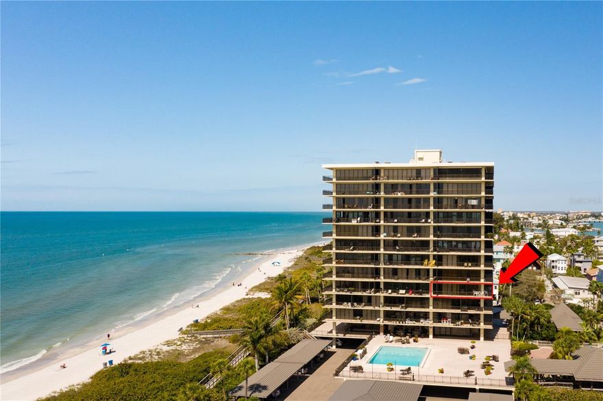 Available NOVEMBER 1, 2025 for 3 months. Check out this luxurious Gulf front condo located in the gated community of Mansions By The Sea. This 2 bed 2 bath direct beachfront condo is located on the 4th floor southeast corner. The unit also includes an additional Bunk bed room. There is a large wrap around balcony for your outdoor enjoyment. The views are direct beachfront, pool and intercoastal waterway. It's been completely remodeled. There was no money spared. The furnishings are of the finest quality. It comes fully equipped including washer and dryer inside the unit. The views are breath taking from every window . There are electric hurricane shutters. The layout is a split plan making it very private. Under building parking plus outside guest parking. There is a brand new lobby along with many building upgrades.  A nice walk on the beach is a great place to start your day. Conveniently located within minutes of shopping and dining galore. 30 min to Tampa airport. Sorry no pets and no smoking. 60 day min stay.