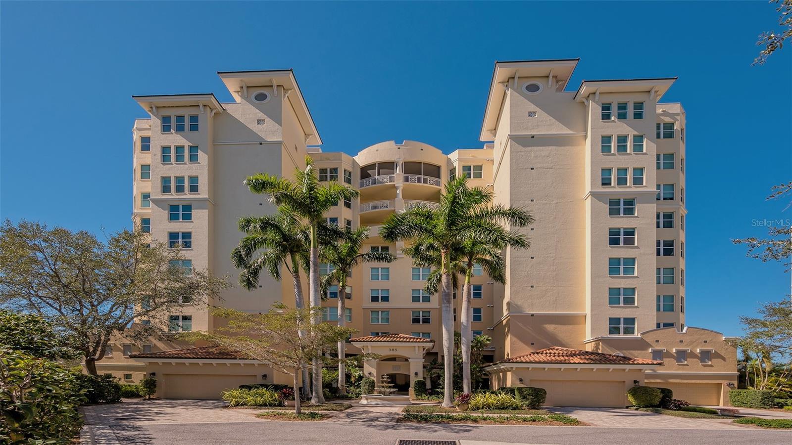 Be prepared to be wowed when you step off the elevator into your private foyer, and this rarely available Ducal model. This 6th floor corner residence is just under 2800 square feet of perfection, and has 3 bedrooms, a study or 4 bedrooms, 3 full baths, and mesmerizing views of Little Sarasota Bay, the Intracoastal Waterway, and the Gulf of Mexico. Entertain in a grand living space with a floor plan to suit every need. A spacious living room overlooking a large screened terrace, a separate dining room with enough room to seat family and friends, and a breakfast area with floor to ceiling windows overlooking the water, mangroves, and barrier islands of Siesta and Casey Keys. The luxurious owner’s suite is separate from the guest suites for privacy, and the study is also a 4th bedroom to accommodate overflow guests. This beautifully appointed home is finished with taste and a great sense of style. Handsome Beechwood floors grace the main living areas, top of the line stainless appliances, granite, wood cabinetry, and plantation shutters are just a sample of the quality finishes you will find in this condominium suited for the perfect lifestyle. It stands out with its classic simplicity and is the essence of fine living. Other important features you will find include two HVAC systems less than a year old, electric hurricane shutters, and a private two car garage with built-ins for storage. Amenities at the Meridian offer a fully equipped fitness center and a tropically landscaped heated pool complete with a covered outdoor dining area and a grill. The Oaks Preserve has a 24 hour manned guard gate and is a wonderful neighborhood for walking in mostly shaded landscapes. Membership in The Oaks Club is required, and you can choose from a social or golf membership. With two 18 hole championship golf courses, 12 Har-Tru lighted tennis courts, pickleball, croquet, a 7000+ square foot fitness center and dining and social events throughout the year, you will certainly begin to enjoy an exceptional lifestyle. Be sure to place this fine residence on your list.