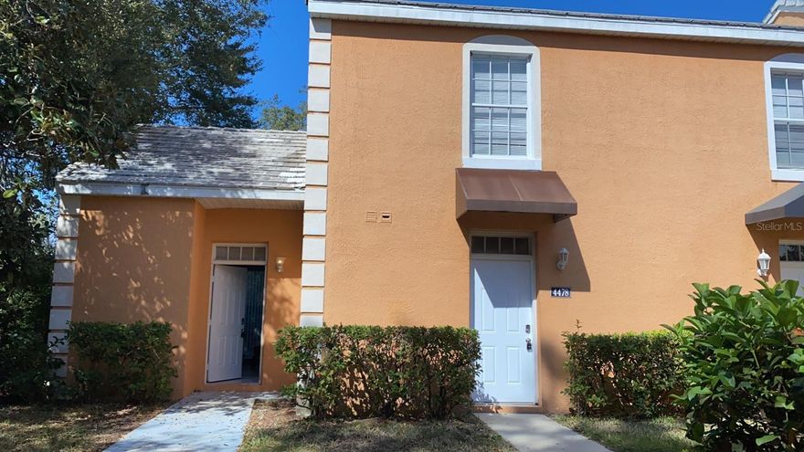 Available April 1st for rent! Beautiful 2 Bed / 2 Bath townhouse. This spacious two-story corner unit is located in a secure gated community offers both privacy and comfort. Enjoy the benefits of a desirable corner unit with its own private entrance in a well-maintained community that features a community pool and sidewalks. Conveniently located directly across the street from Walmart and just minutes from everything Central Florida has to offer, only 5–15 minutes to Walt Disney World Resort and 20 minutes to SeaWorld and Universal Studios. With easy access to major highways, shopping, dining, and entertainment, this home offers the perfect blend of location, comfort, and convenience. Schedule your showing today!