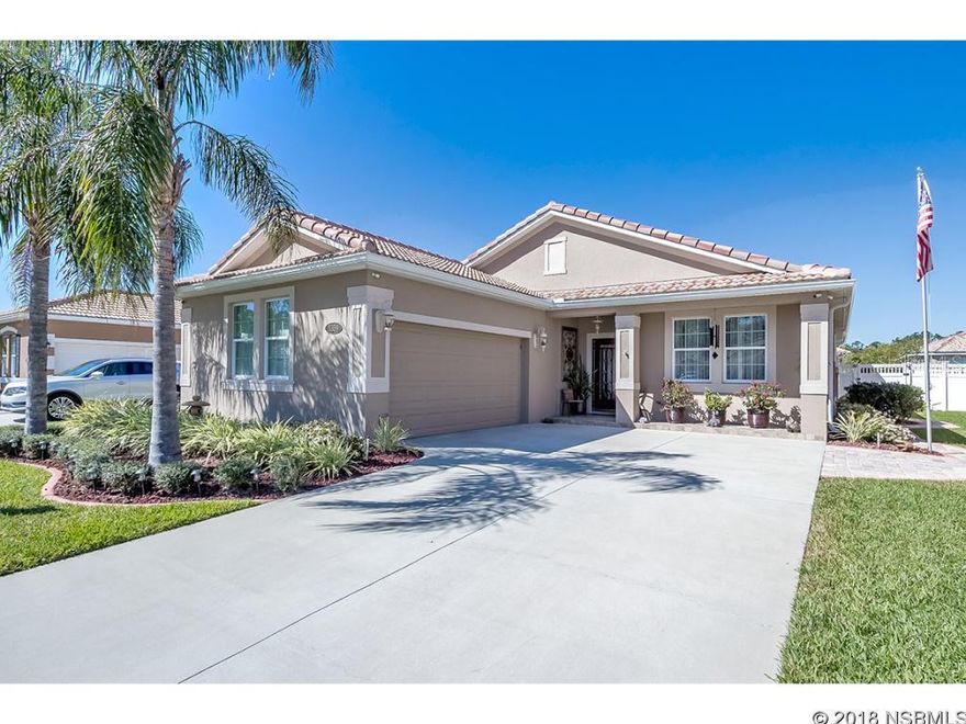 You wont believe how upgraded and amazing this home is when you walk into it. From the moment you pull up to the front you immediately notice the manicured lawn with custom curbing and pavers and tiled front porch. This 3-bedroom 2 1/2 baths 2 car garage home offers a large enclosed Florida room on the rear that you can close the large acrylic windows for an additional room for inclement weather, or open them up and enjoy it as a large screened patio. As you walk into the back you immediately notice how much care was given to make the back yard a paradise with your very own fruit producing lemon trees and custom fire it or planter, to the white privacy fence. All thoughts where put into every feature of this home from the owner "a retired carpenter." The windows are dual pane energy efficient windows, whole house generator with (2) propane tanks, backyard pavered, water softener, garage door screens, crown molding throughout home, whole home security camera system, over 9 foot ceilings throughout, 42 inch kitchen cabinets with under cabinet lighting and slide out shelve for ease of use, granite counters, stainless appliances, hurricane panels, pest defense system, entire house is tiled (no carpet). And there is much much more. A true 3D tour is available upon request. All information is intended to be accurate but is not guaranteed. ;Water: City