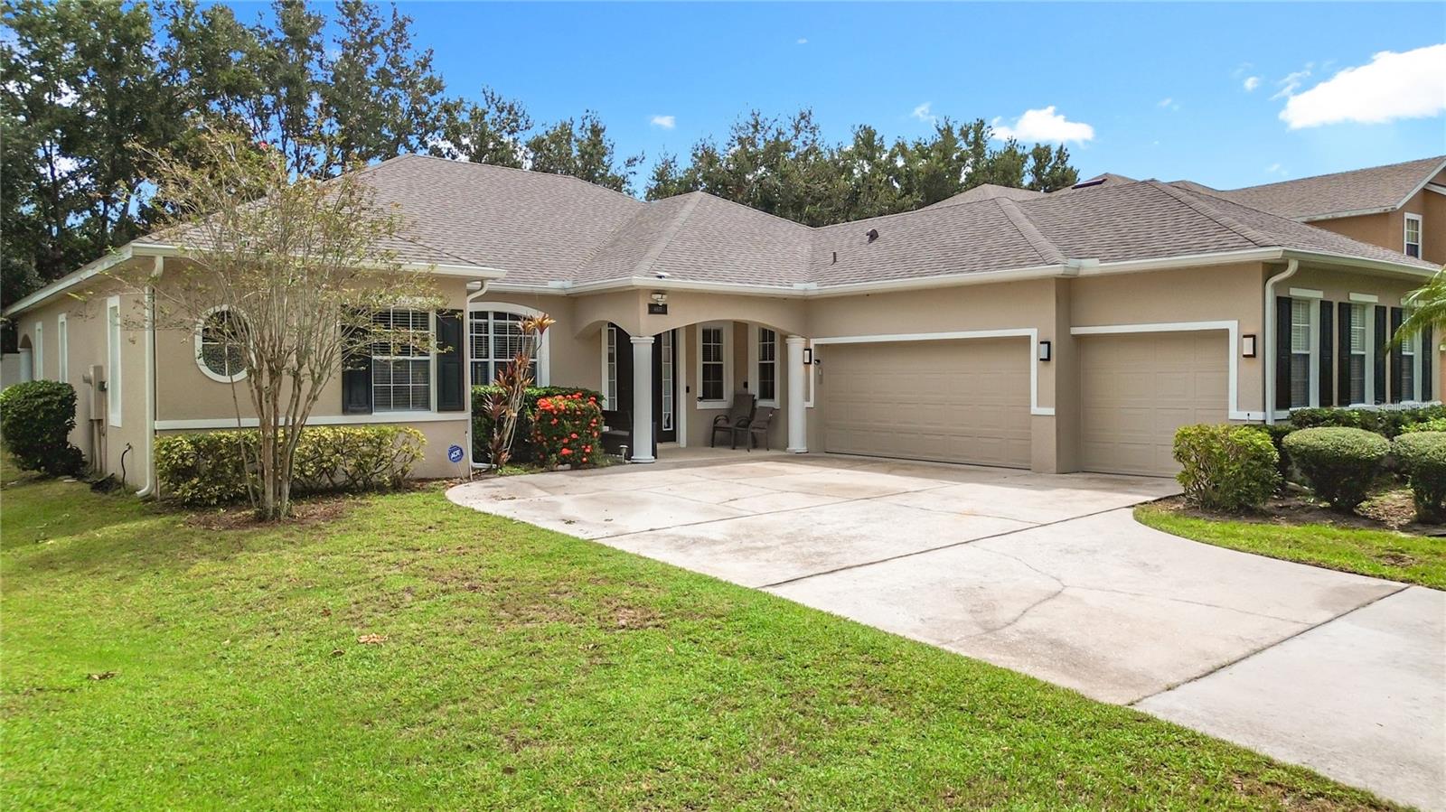 Welcome Home to One of the Best Floorplans in Summerport! This beautifully maintained single-story home offers 4 bedrooms, 3 full bathrooms, and a spacious 3-car garage with plenty of parking—all in one of Summerport’s most desirable and functional layouts.
Extensively renovated in 2021, this home showcases all-new kitchen cabinets, bathroom vanities, and elegant quartz countertops throughout the kitchen and bathrooms, seamlessly blending modern design with lasting quality. The spacious kitchen island features a wide, extended gray quartz surface—perfect for cooking, dining, and entertaining—with clean lines that enhance the sleek, contemporary feel of the space. Additional recent upgrades include a new roof (2021), HVAC system (2018), and hot water heater (2024).
As you step through the front door, you're welcomed by a formal dining room on the left and a versatile open space on the right—perfect for a home office, sitting room, or play area. The spacious living room flows seamlessly into the designer kitchen, which showcases stainless steel appliances, a large island with breakfast bar, dedicated range hood, and a butler’s pantry with prep counter. There’s also a cozy eat-in breakfast nook that looks out to the backyard.
At the back of the home, a private fourth bedroom with its own full bath offers the ideal guest suite or multi-generational living setup. The split floorplan provides great privacy, with the primary suite offering a massive walk-in closet, dual quartz vanities, a garden tub, and walk-in shower.
On the other side of the home, you’ll find two additional bedrooms, another full bath, and a spacious laundry room. The oversized 3-car garage provides ample storage and parking space.
Located in the highly sought-after Summerport community, residents enjoy resort-style amenities including a clubhouse, gym, pool, playgrounds, tennis courts, basketball, and volleyball courts. All just minutes from Winter Garden Village, Highway 429, Downtown Winter Garden, and zoned for Keenes Crossing Elementary, Bridgewater Middle, and Windermere High School.
This exceptional home has it all—style, space, upgrades, and an unbeatable location. Schedule your private tour today! Seller is a licensed agent in Florida