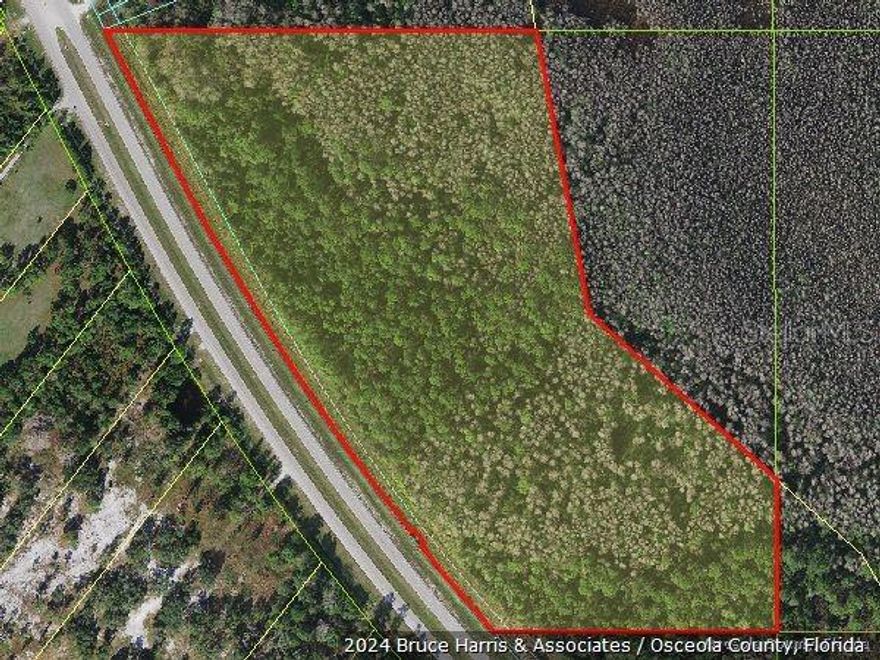 WOW!!! 36 acres with over 1700 feet of frontag directly on E Irlo Bronson Highway,
The entire propert falls within Osceola County's designated "FUTURE LAND USE" area and is the eastern most property to have this designation.
Public water and sewer are connected to the property directly to the west (Adams Homes).
Of the 36 acres, 16-18 are now considered dry and ready to be developed while the remaining acres will need to be mitigated.  The dry acres are the area that fronts E Irlo Bronson Highway and would make a attractive enterance to your development.
Don't let this one get away!  Owner is ready to sell.