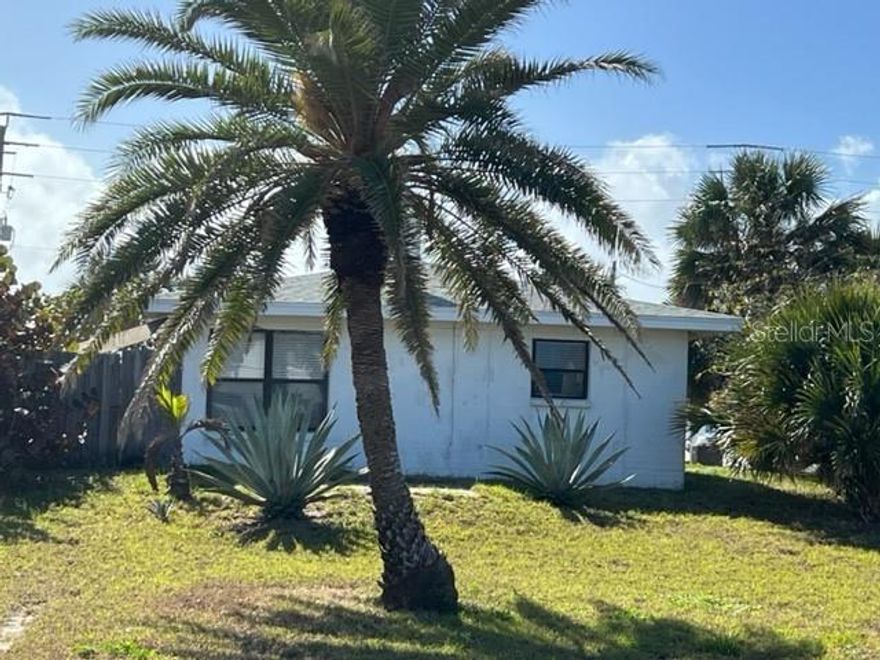 GREAT LOCATION!! This property is one of the last of it’s kind in Wilbur by the Sea. HUGE DOUBLE LOT (100 x 160) 2 Bedroom, 1 Bath home with kitchen, fireplace, 1-Car Garage. Access to the Pristine "NO DRIVE" Beach right across the street! No HOA fees. This huge lot and home are conveniently located close to everything Port Orange has to offer. Don't miss this one! ;Water: City
