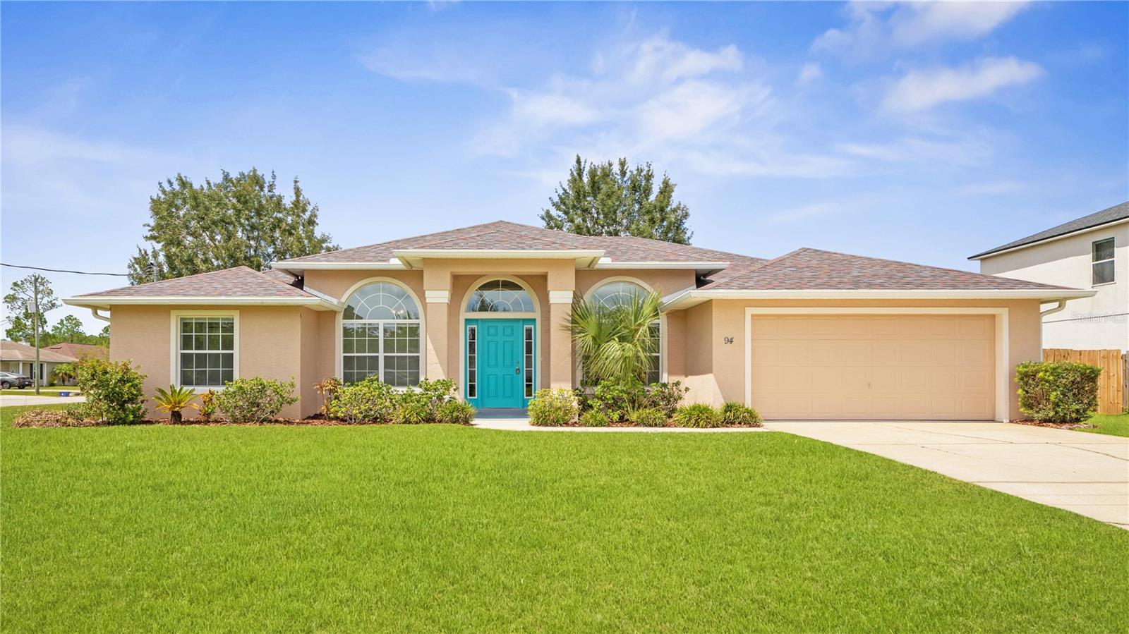 Discover the perfect blend of space, comfort, and location at 94 Kalamazoo Trail! This spacious split floor plan is designed for easy living, with a kitchen showcasing brand new stainless steel appliances that every home chef will love. Step out back to your covered porch and take in the parklike backyard — ideal for entertaining, relaxing, or simply enjoying the Florida lifestyle. With low-maintenance tile and vinyl flooring throughout and a fantastic location close to everything Palm Coast has to offer, this home checks all the boxes and is ready for its next owner.